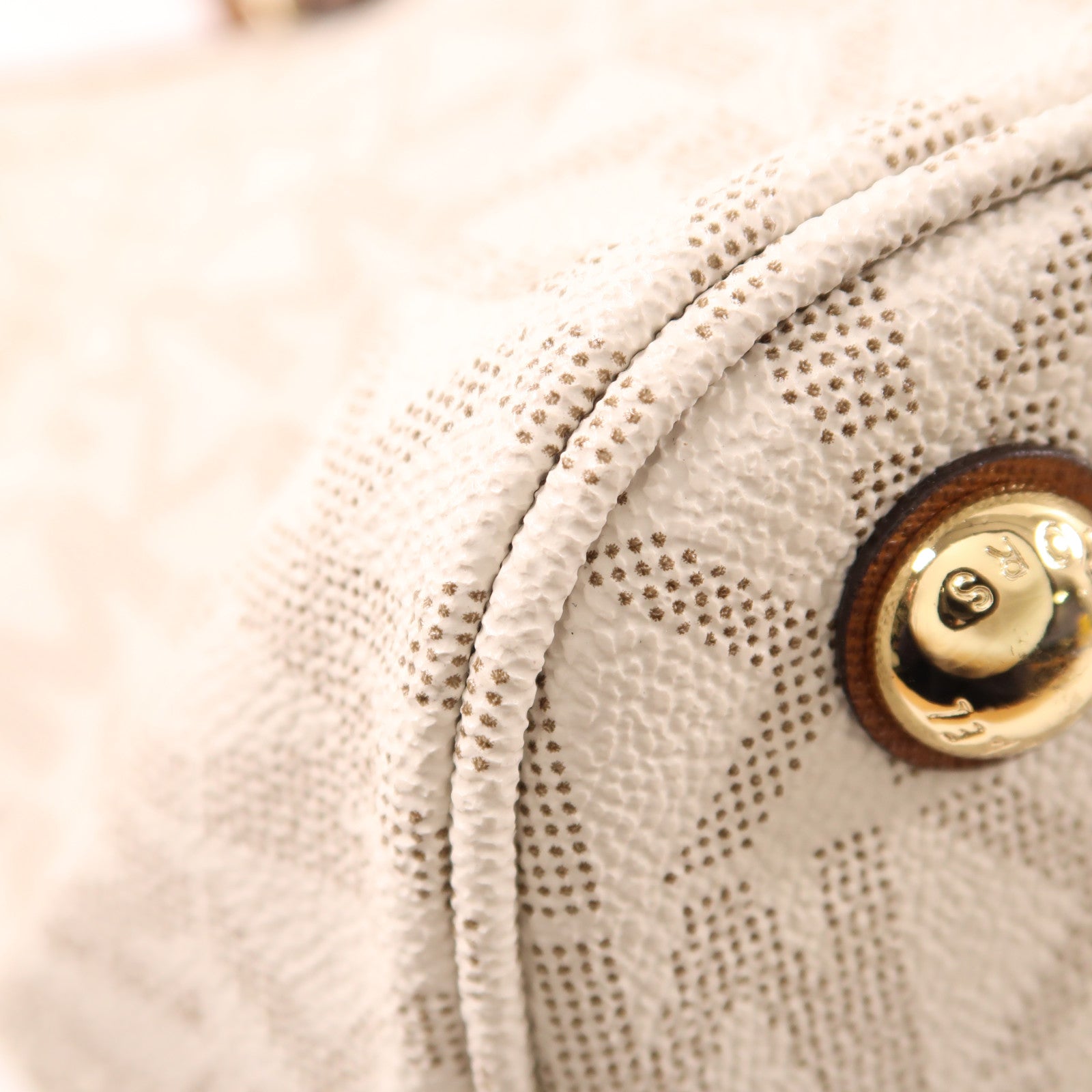 Michael Kors 塗層帆布Shoulder Tote金扣肩背袋/手挽袋白色