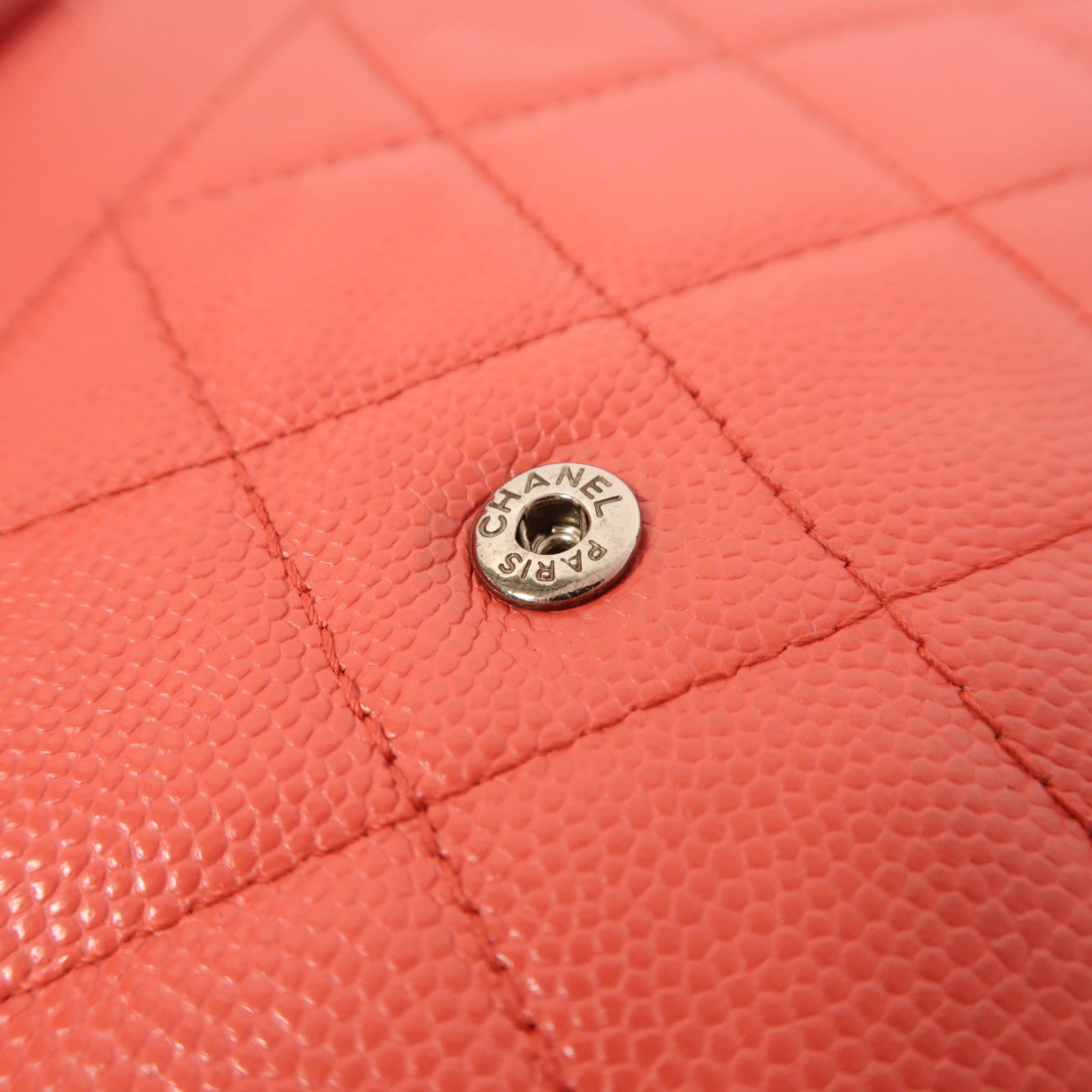 CHANEL 牛皮皮革WOC Wallet On Chain銀扣鏈帶肩背袋