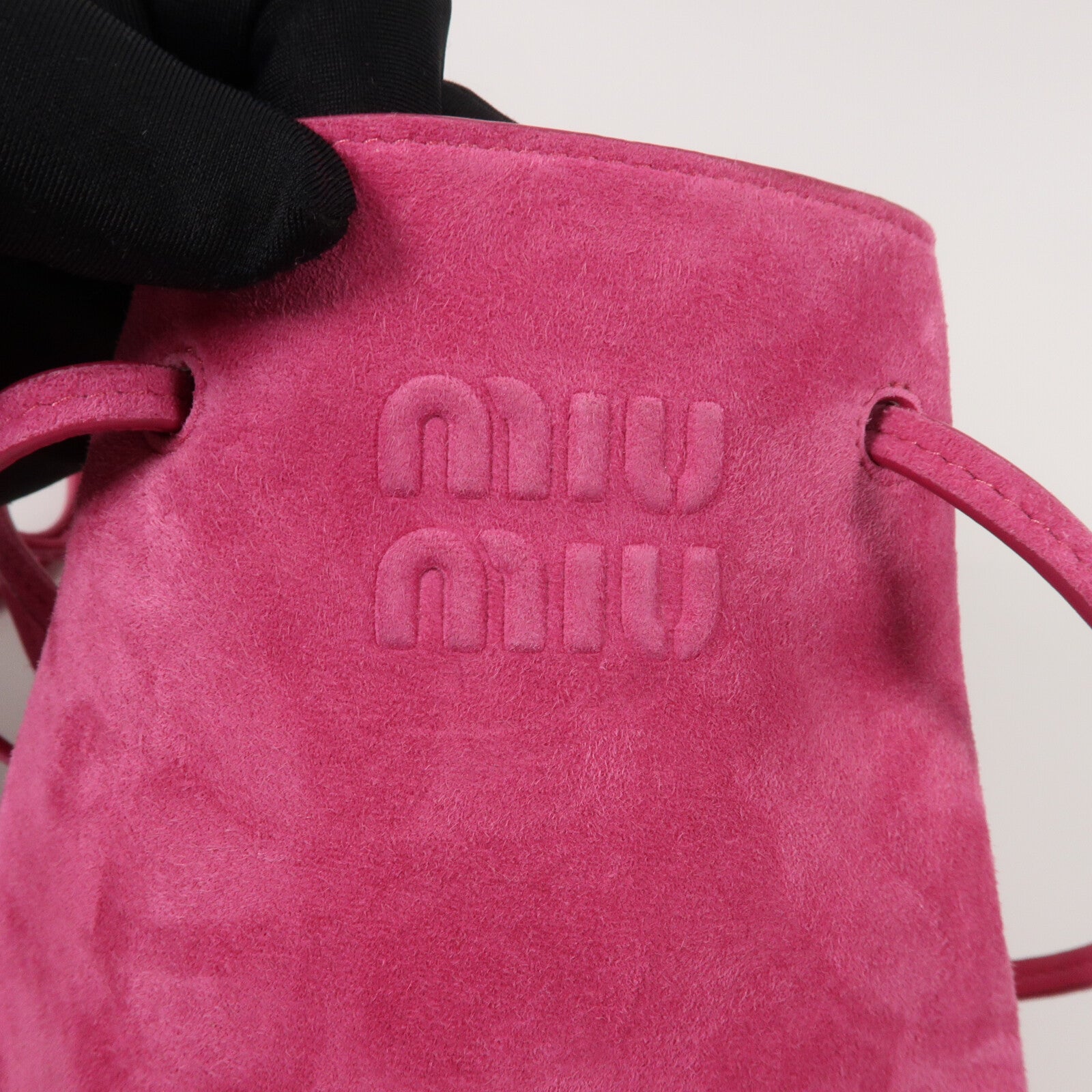 Miu Miu 麂皮皮革Bucket Bag肩背袋