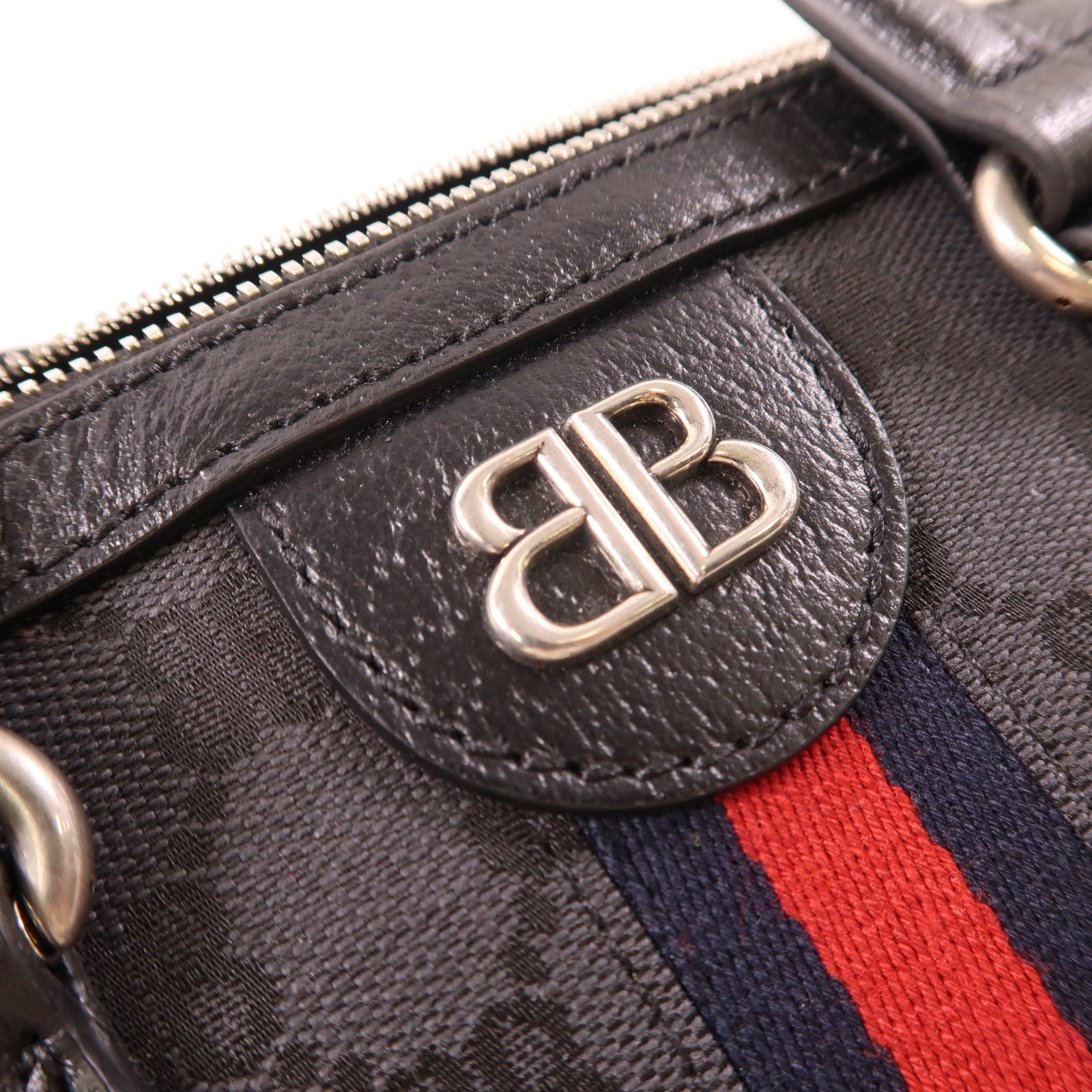 BALENCIAGA 【激減優惠】帆布Balenciaga x Gucci Hacker Project銀扣手挽肩背兩用袋