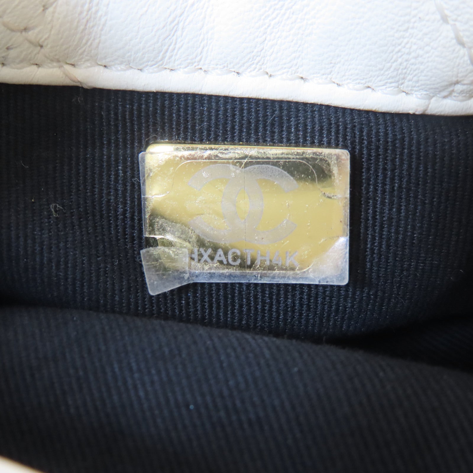 CHANEL 【激減優惠】菱格牛皮皮革Shoulder Bag金扣手挽肩背兩用袋白色