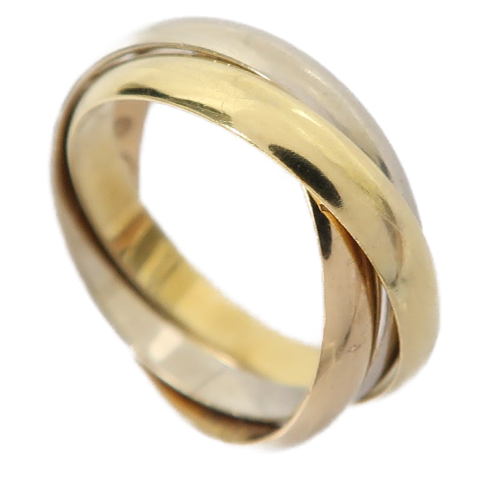 CARTIER 18K金/白金/玫瑰金Trinity戒指US#4.25 #47