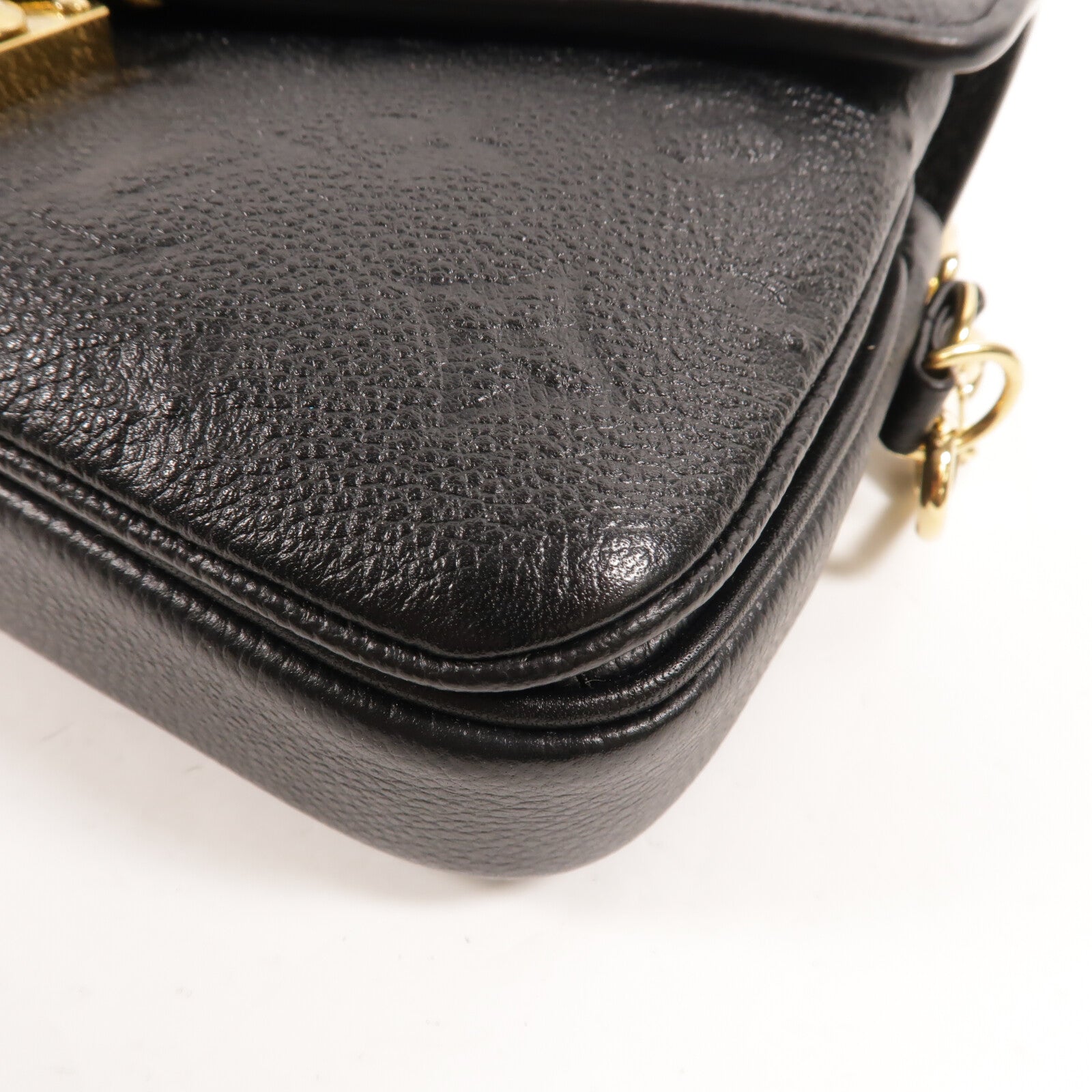 LOUIS VUITTON Monogram Empreinte Pochette Metis East West鏈帶手挽肩背兩用袋