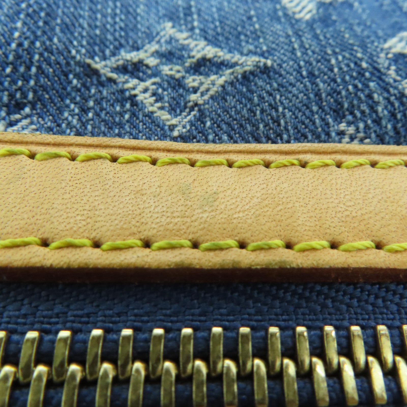 LOUIS VUITTON Monogram DenimFlat Shopper Tote金扣手挽袋蓝色