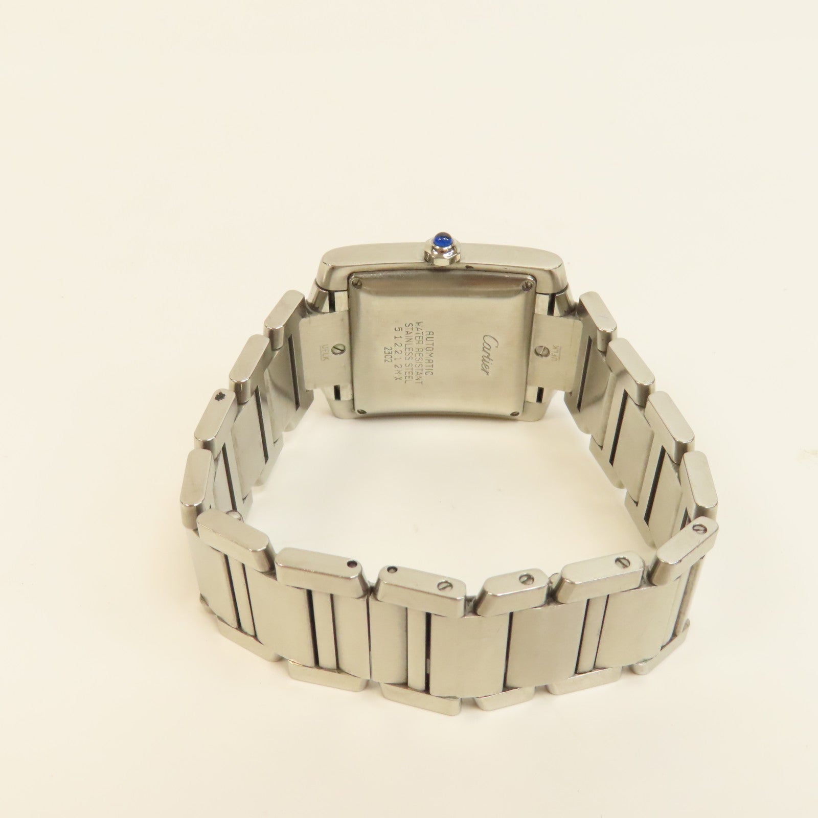 CARTIER Tank Francaise不鏽鋼手錶自動機芯白色