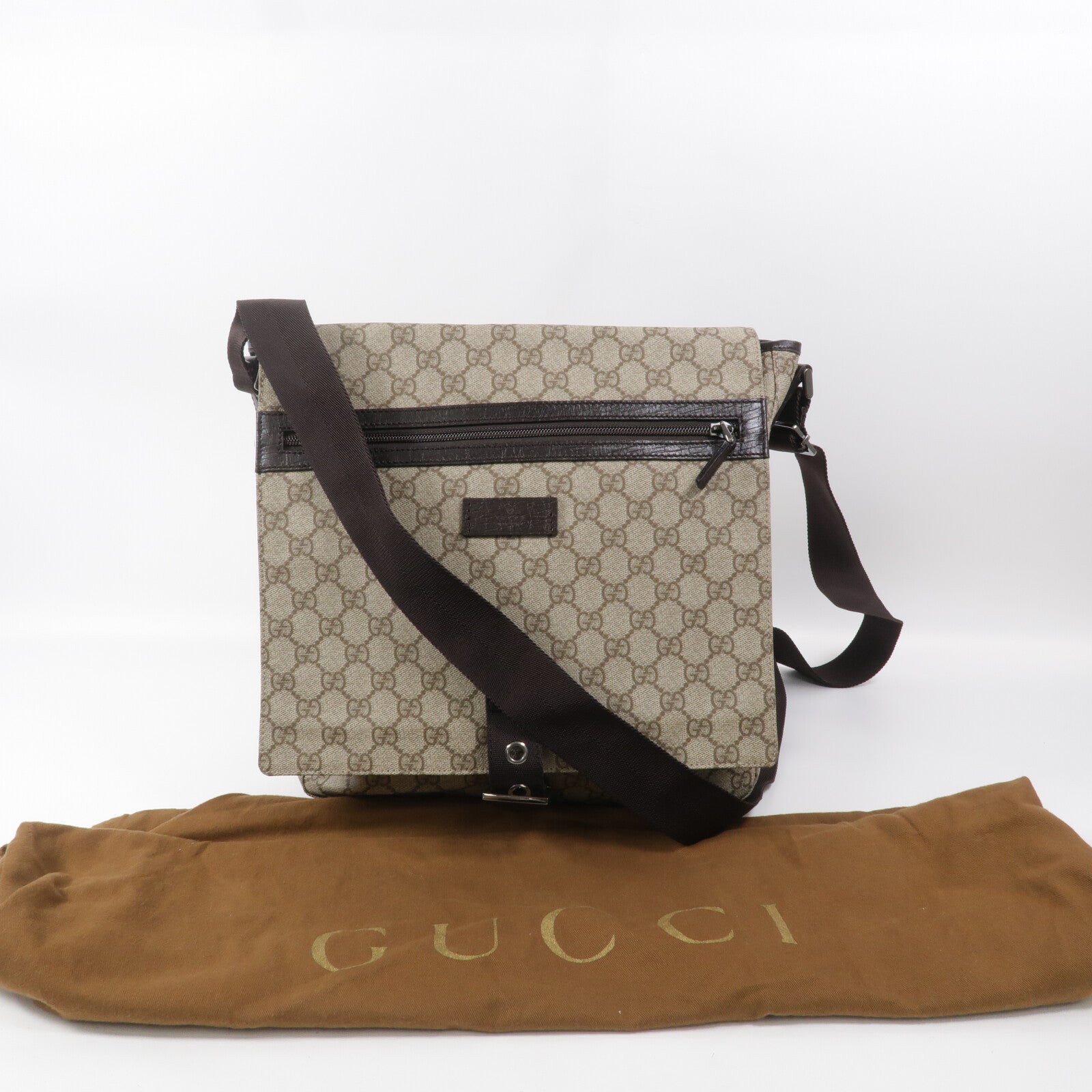 GUCCI 帆布Messenger Bag肩背袋