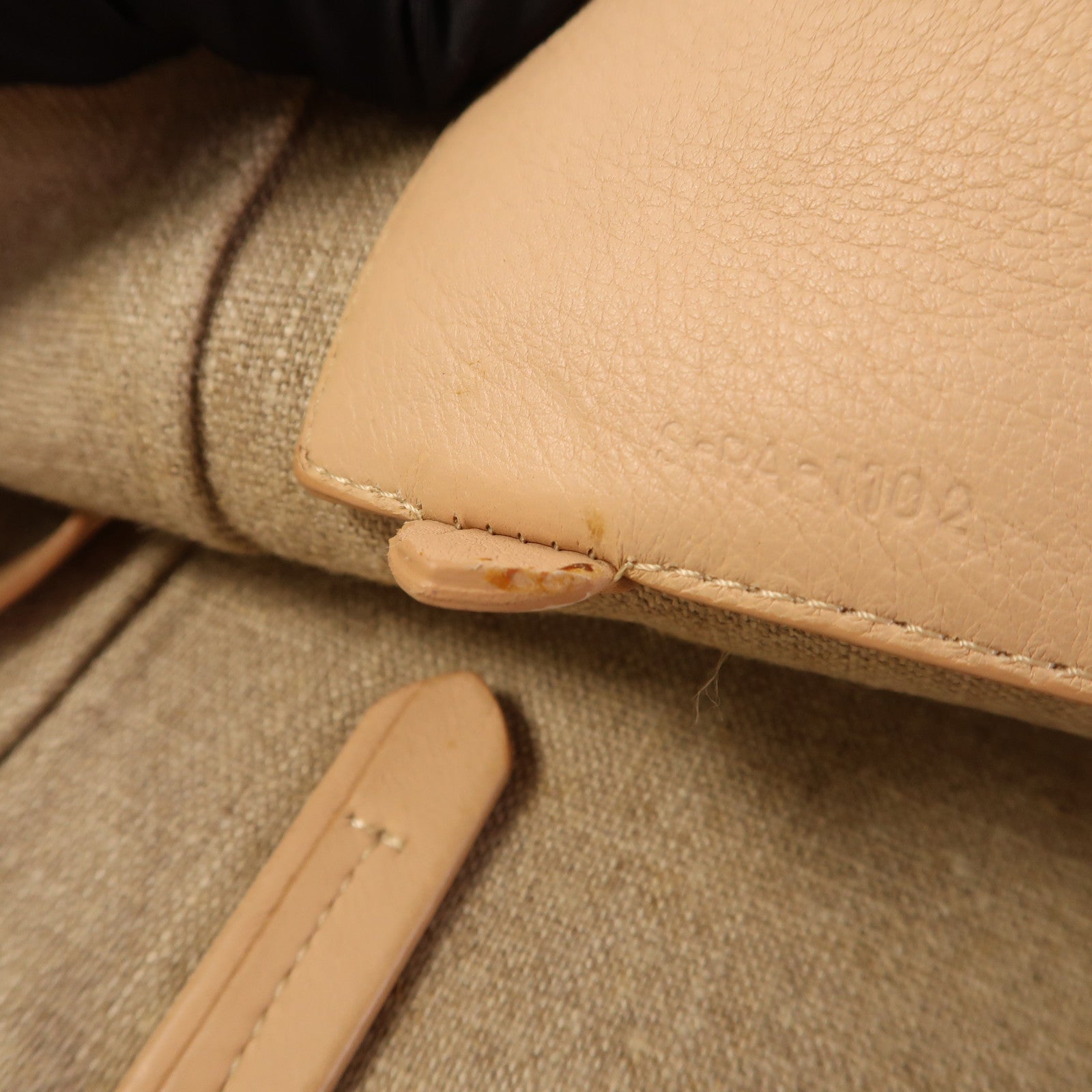 CELINE GHW Shoulder Tote Bag Calfskin Leather Beige