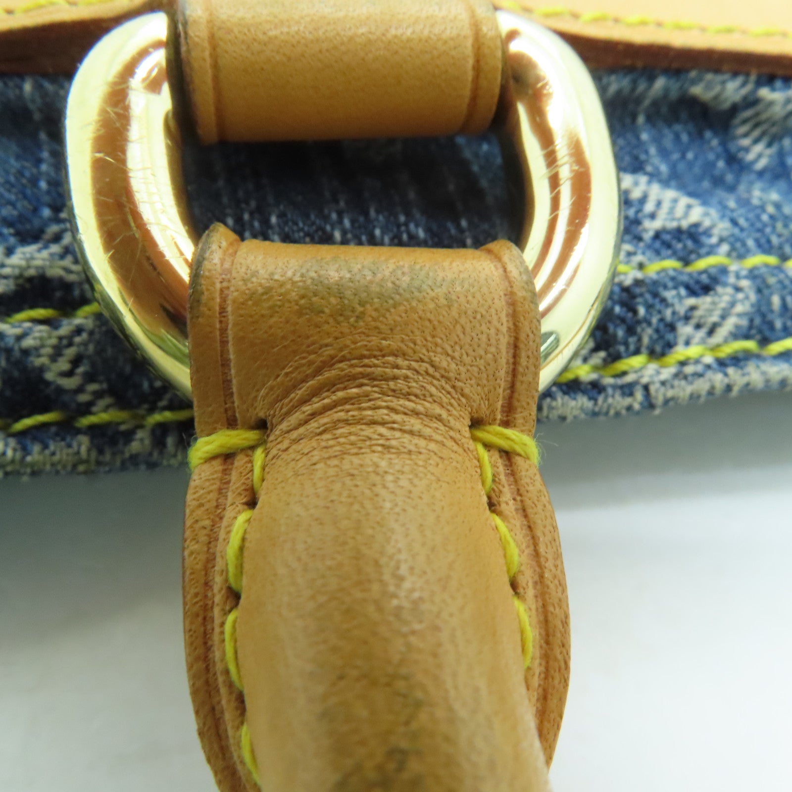 LOUIS VUITTON Monogram DenimFlat Shopper Tote金扣手挽袋蓝色