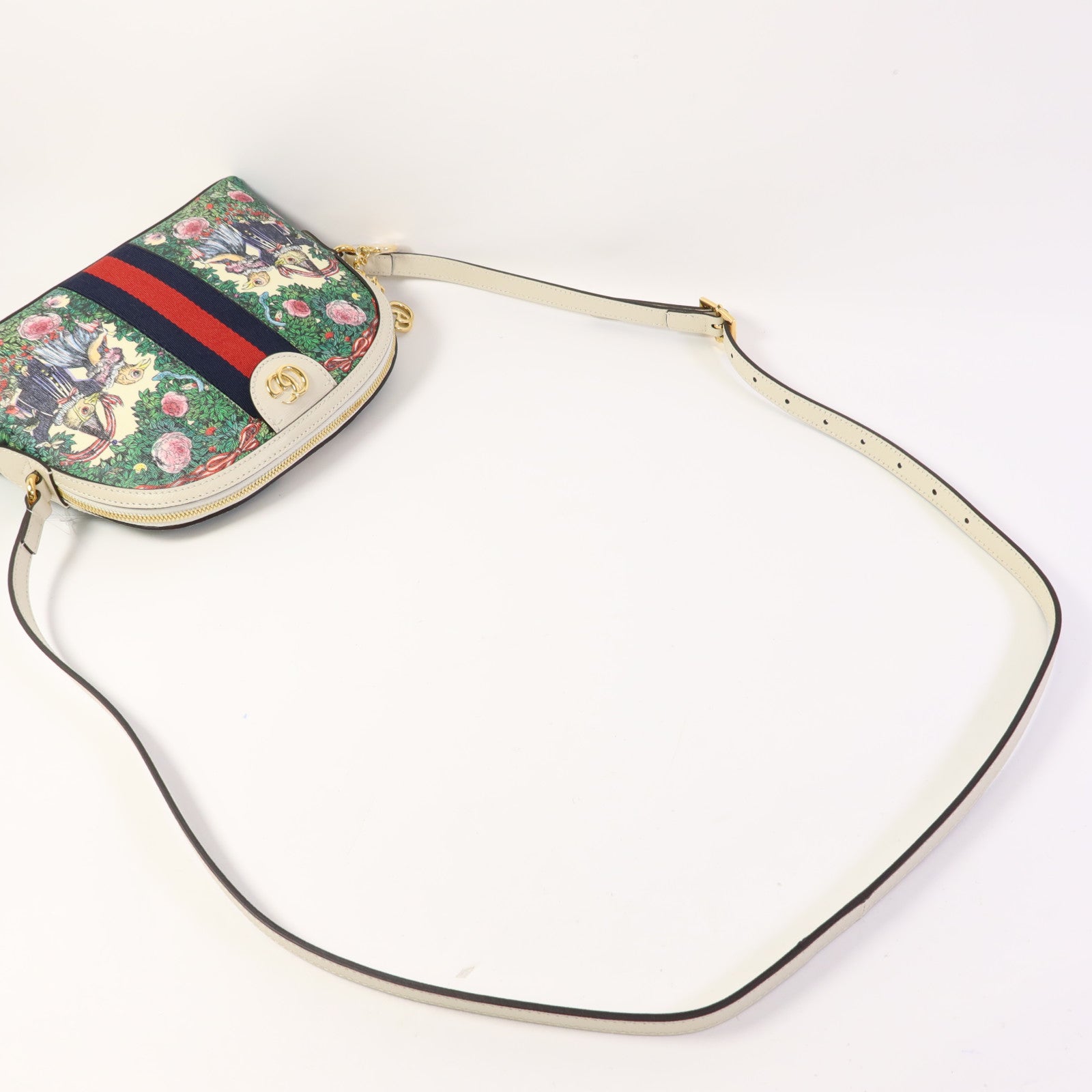 GUCCI 塗層帆布Ophidia GG Shoulder Bag金扣肩背袋