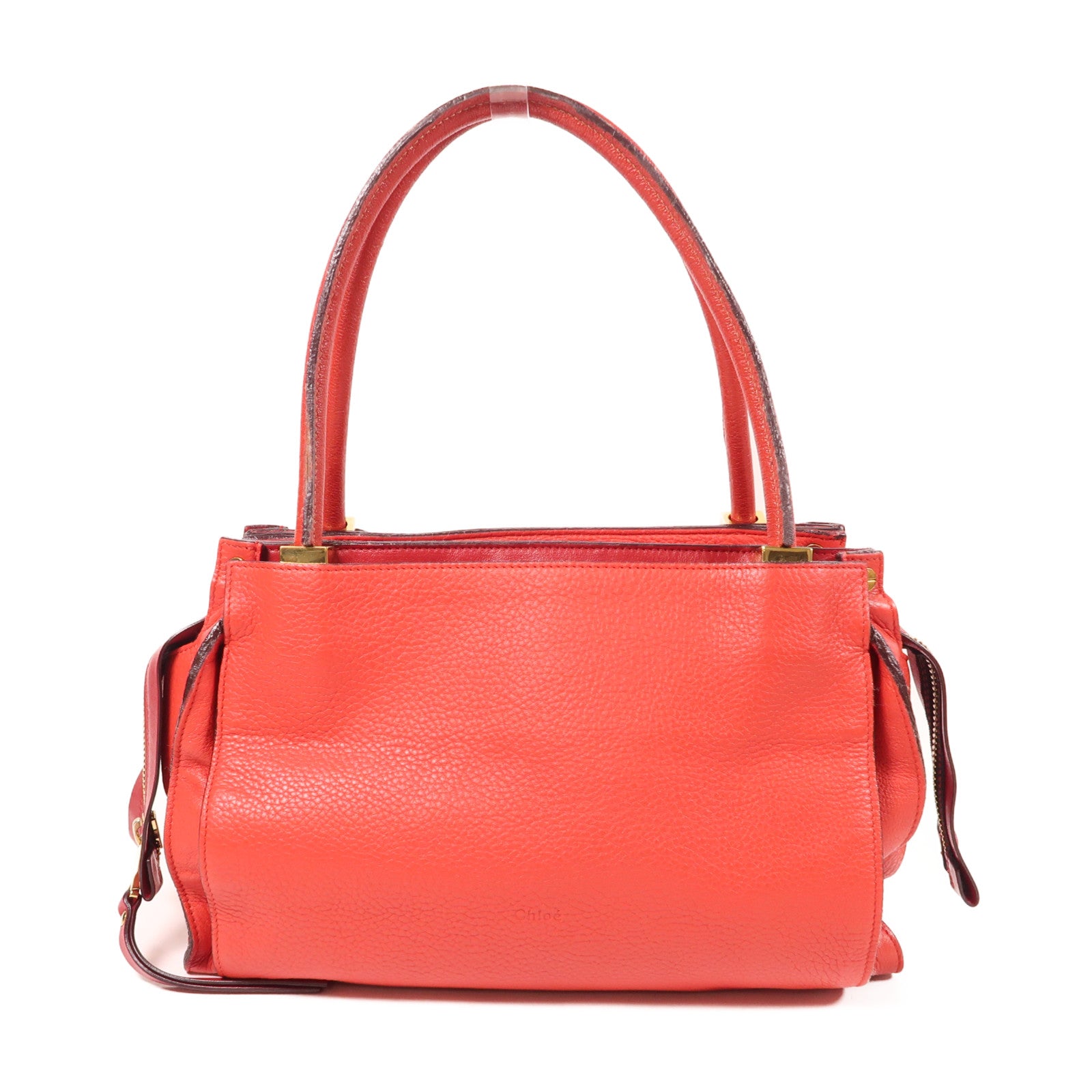 Chloe 【激減優惠】牛皮皮革Handbag金扣手挽袋