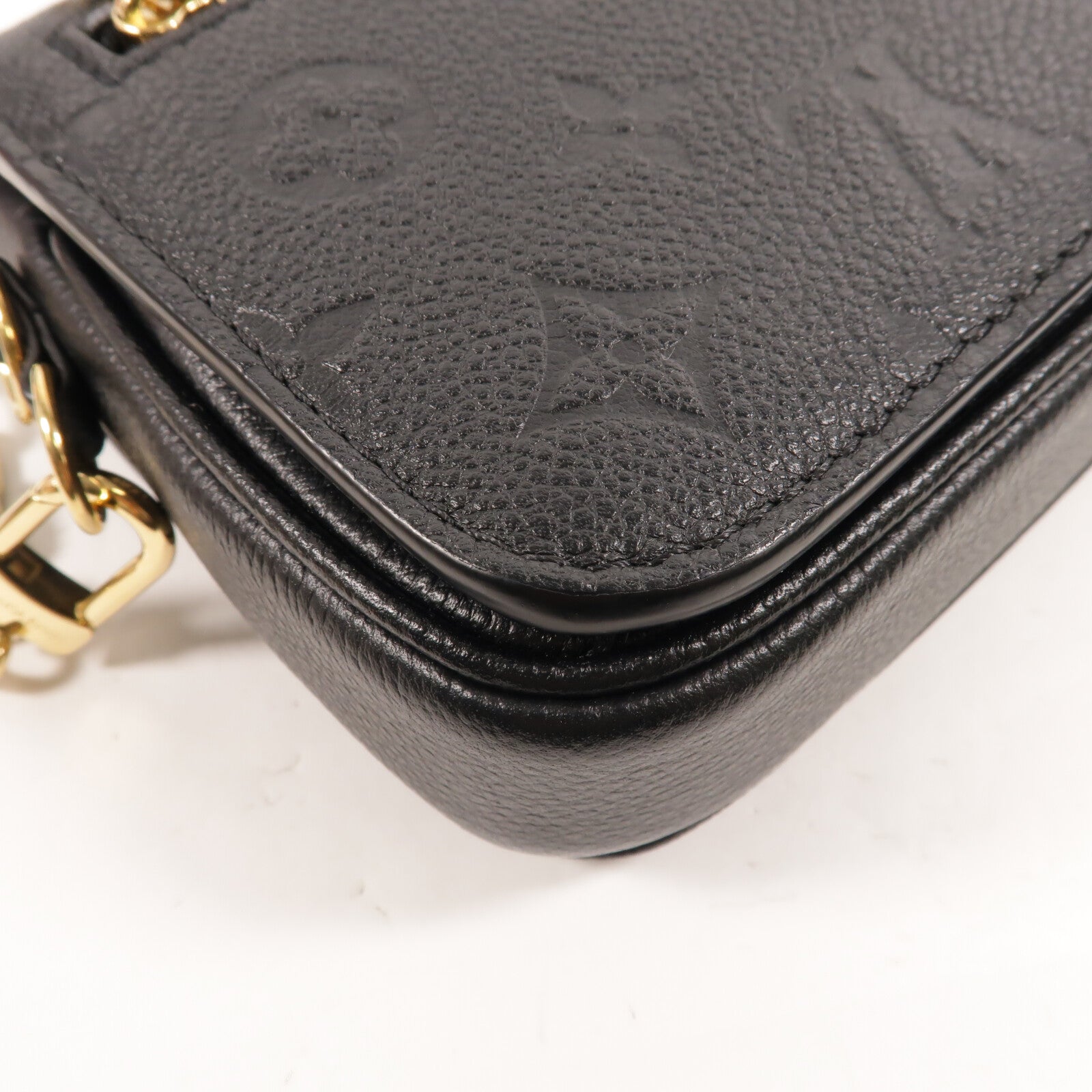 LOUIS VUITTON Monogram Empreinte Pochette Metis East West鏈帶手挽肩背兩用袋