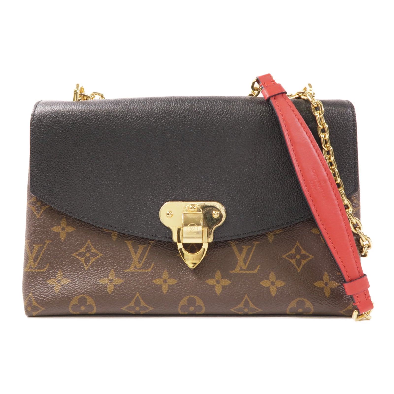 LOUIS VUITTON Monogram Saint Placide金扣肩背袋棕色/色