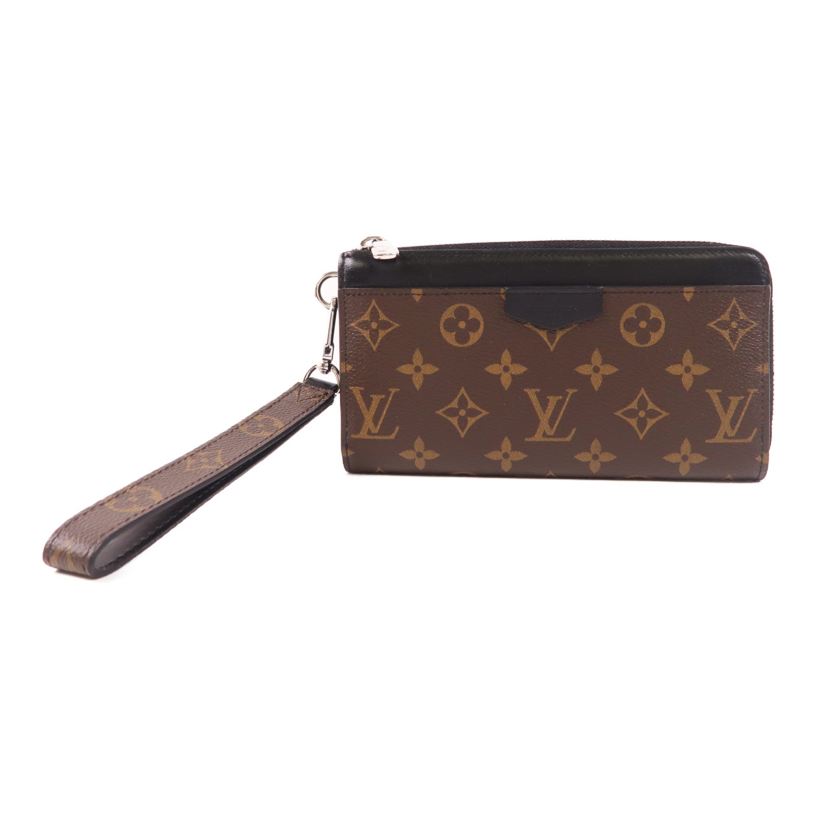 LOUIS VUITTON Monogram Zipper Dragonne銀扣長錢包