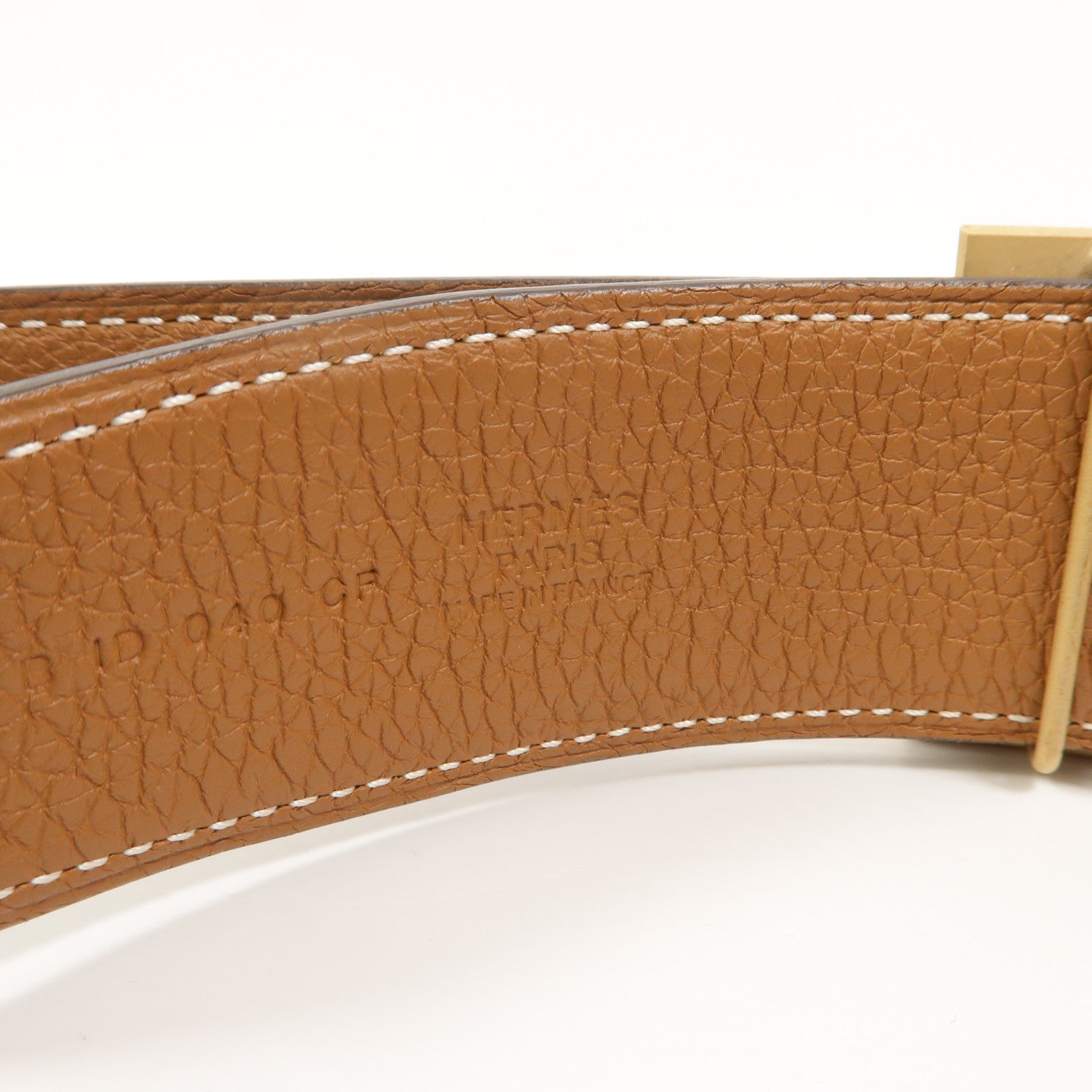 HERMES Swift/Epsom皮革Constance H Logo Reversible Buckle Belt皮帶Noir/Gold