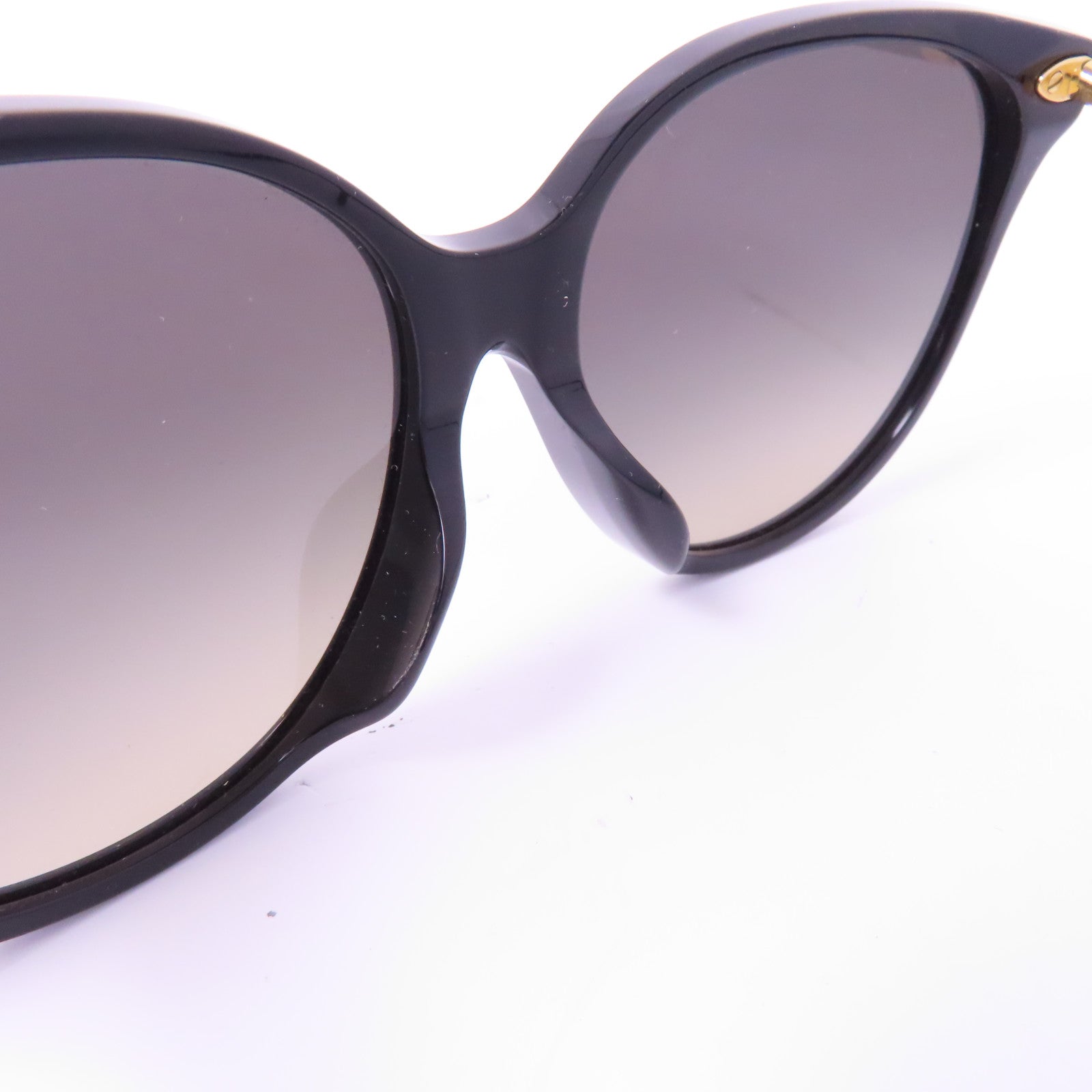 LOUIS VUITTON PVC/金屬Sunglasses金扣太陽眼鏡黑色/棕色