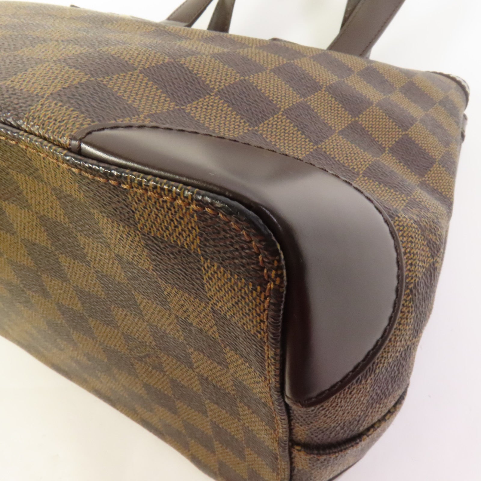 LOUIS VUITTON Damier Hampstead PM金扣手挽袋