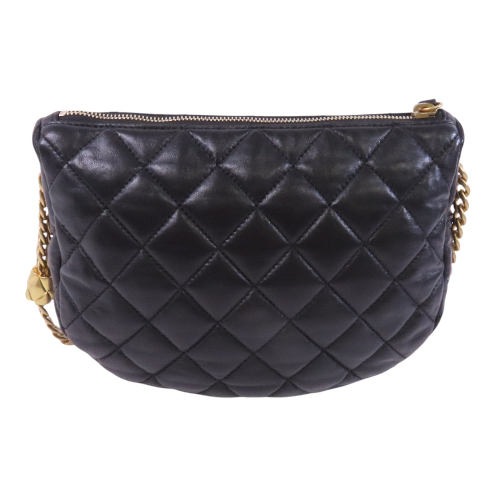 CHANEL 羊皮皮革Chain Shoulder金扣鏈帶肩背袋