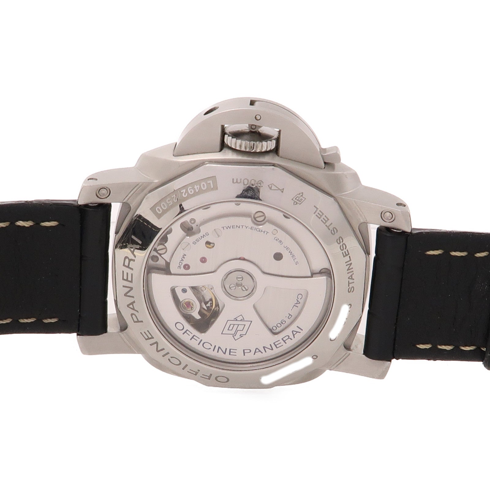PANERAI Luminor Marina 1950不鏽鋼/皮革帶手錶自動機芯黑色