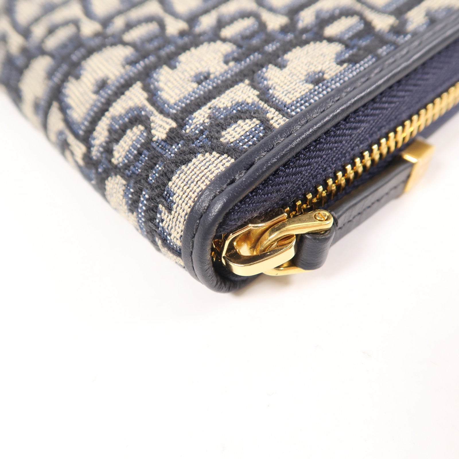 Dior 帆布30 Montaigne Voyageur金扣長錢包