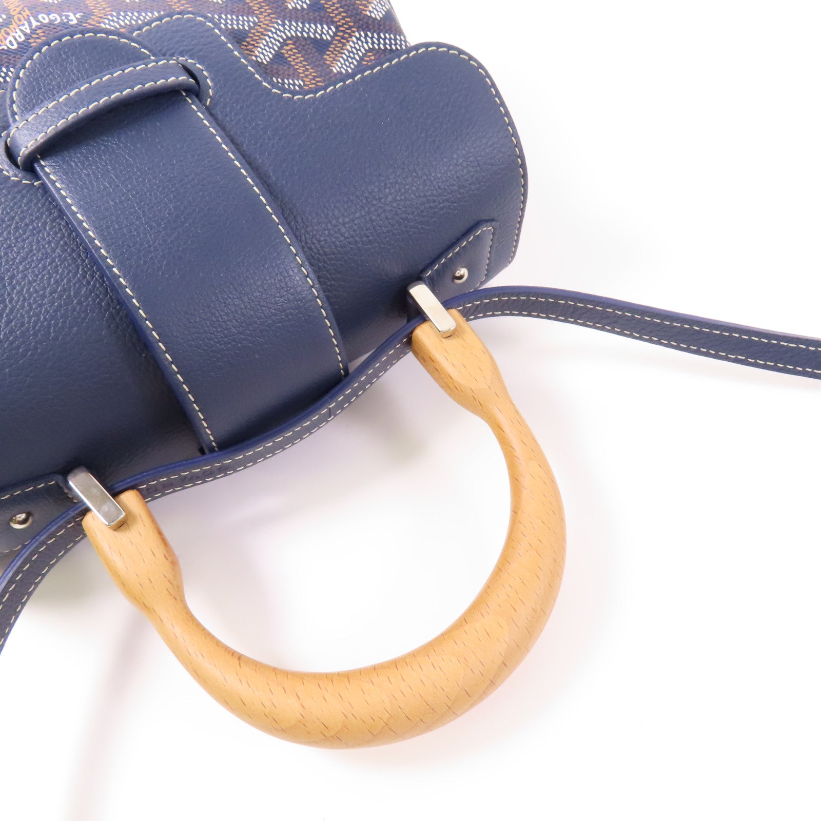 GOYARD SHW Saigon Souple Mini 2 Way Bag SAIGONMINTY07CL07P Coated Canvas Navy