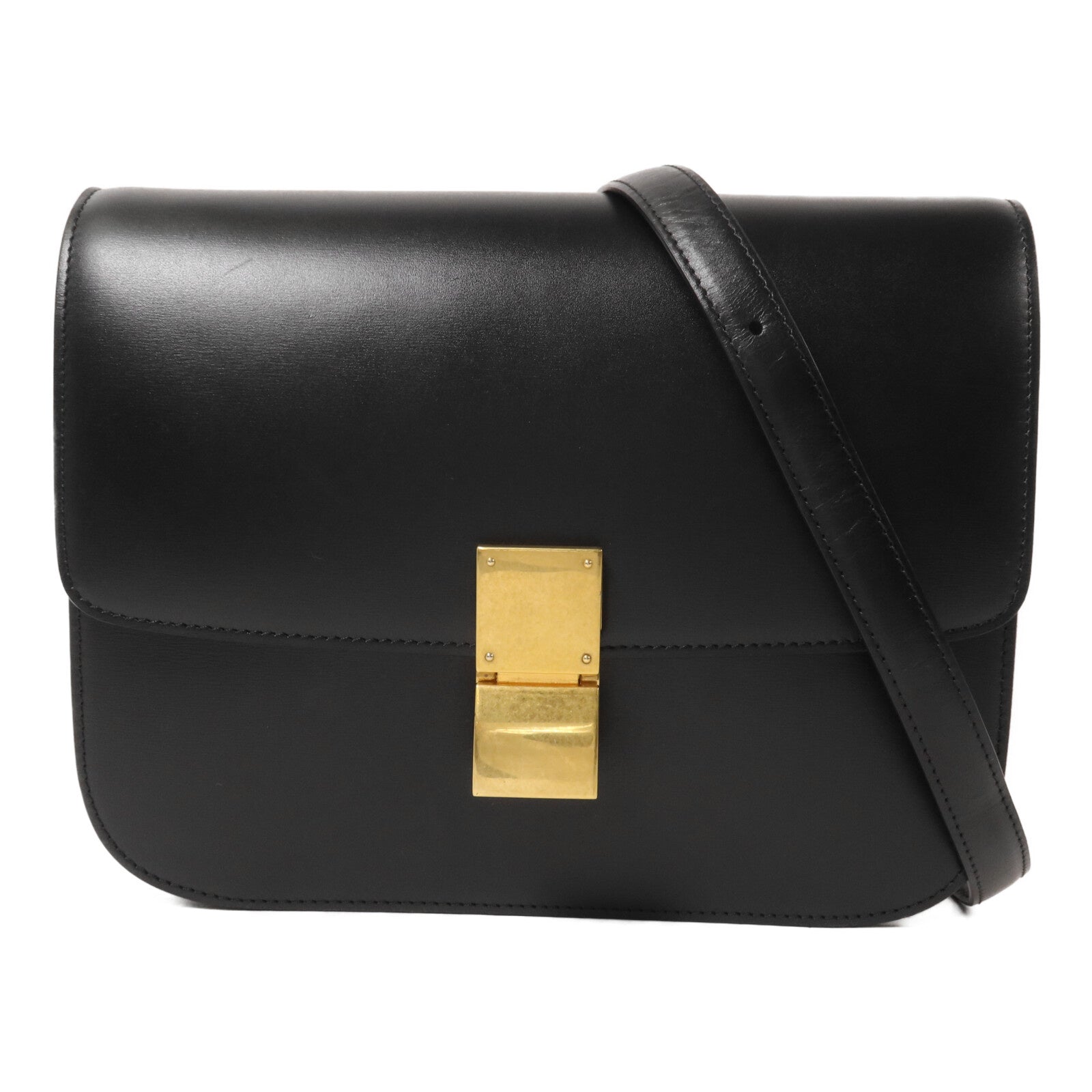 CELINE 牛皮皮革Classic BoxMedium肩背袋