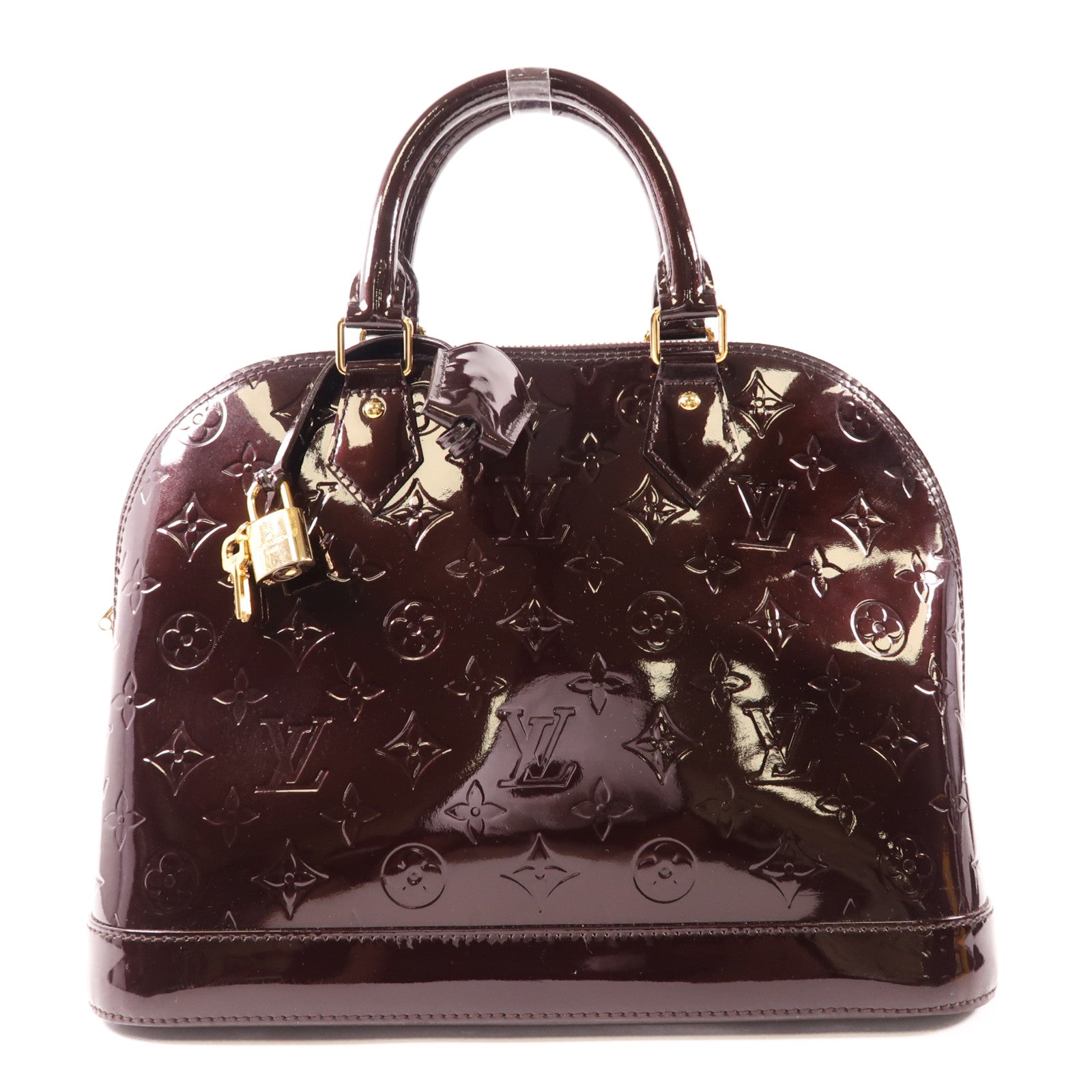 LOUIS VUITTON Vernis Alma PM金扣手挽袋