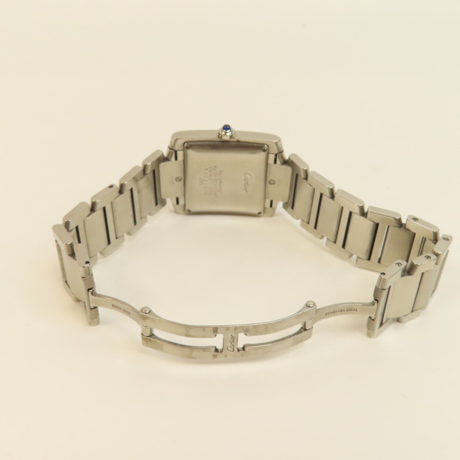 CARTIER Tank Francaise不鏽鋼手錶自動機芯白色