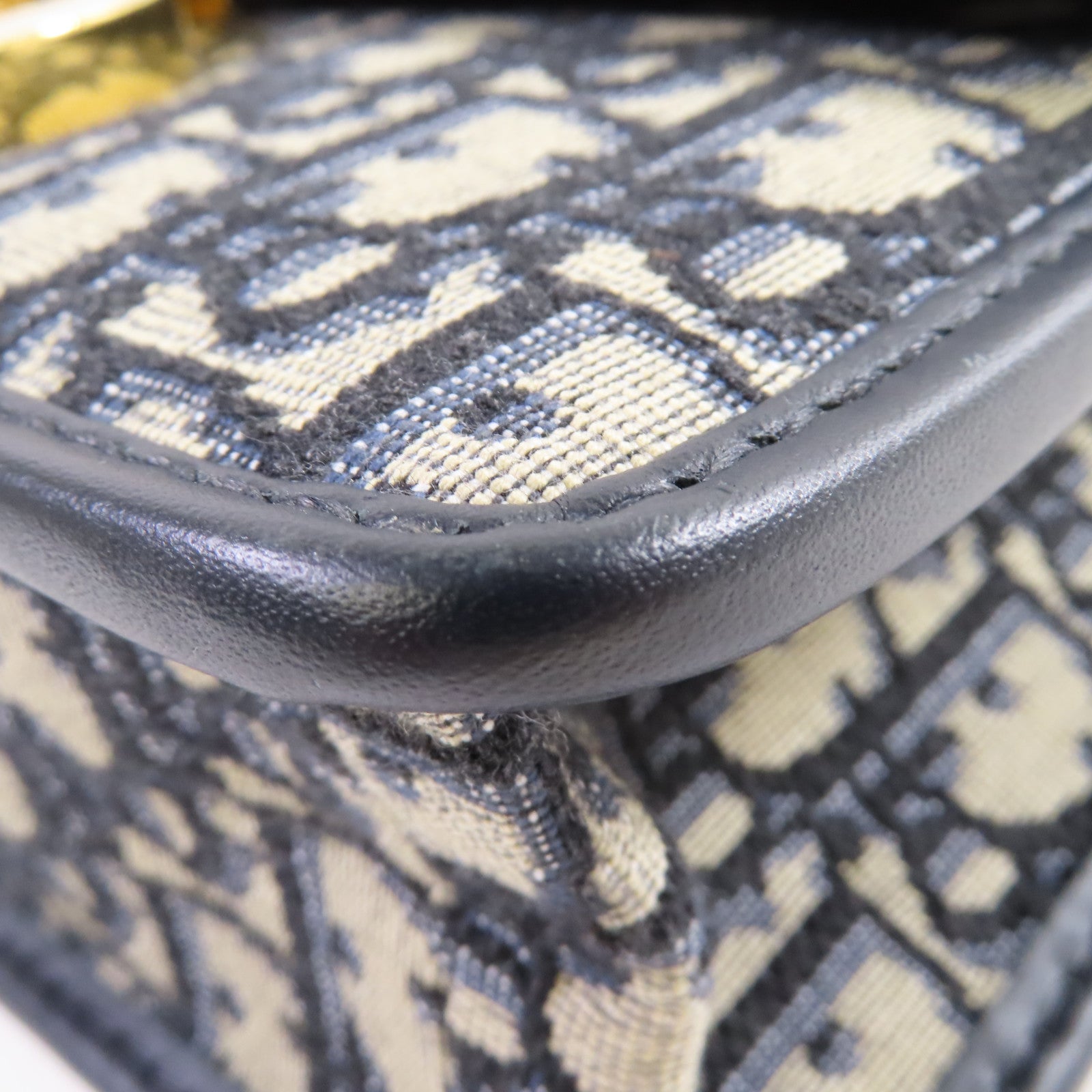 Dior Oblique帆布30 Montaigne Shoulder Bag金扣肩背袋寶藍色