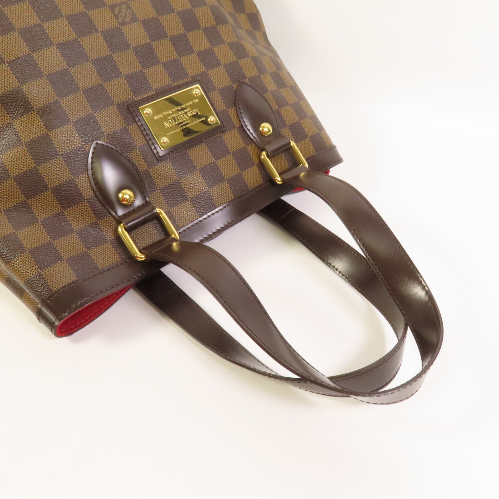 LOUIS VUITTON Damier Hampstead PM金扣手挽袋