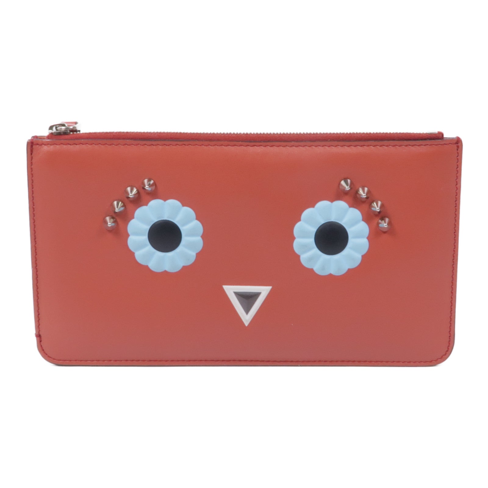 FENDI 牛皮皮革Clutch銀扣手拿包