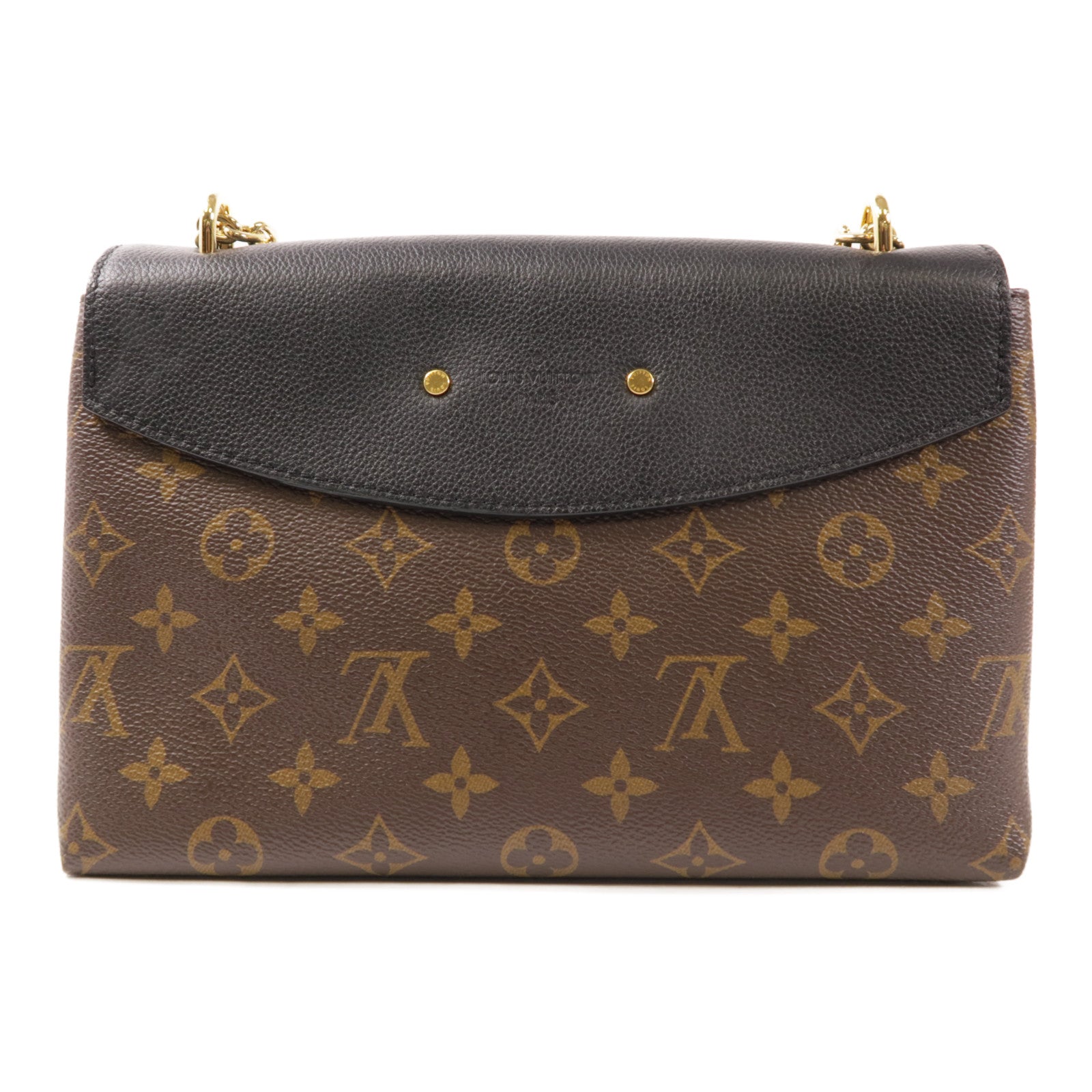 LOUIS VUITTON Monogram Saint Placide金扣肩背袋棕色/色