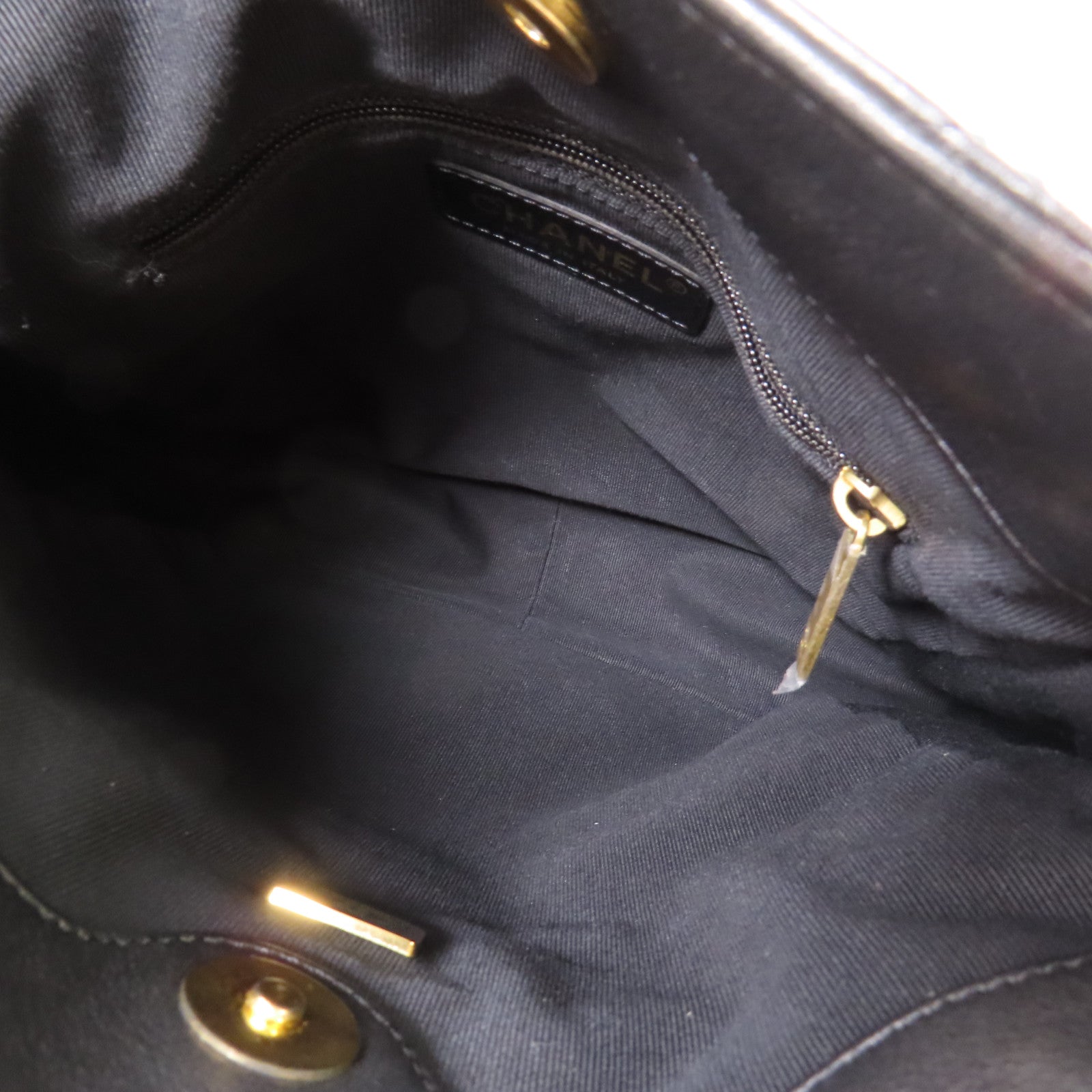 CHANEL 牛皮皮革Chain Shoulder金扣鏈帶肩背袋