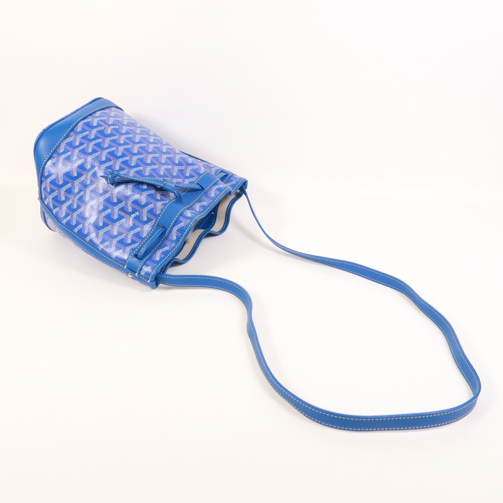 GOYARD 塗層帆布Petit Flot Bucket銀扣肩背袋