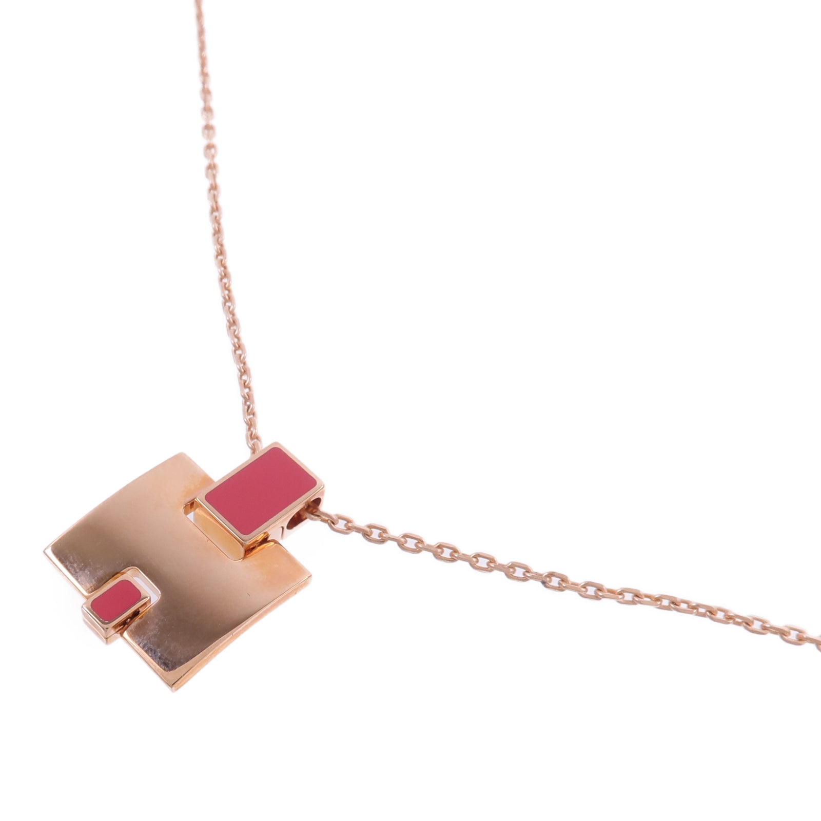 HERMES 金屬Eileen Pendant項鍊Framboise