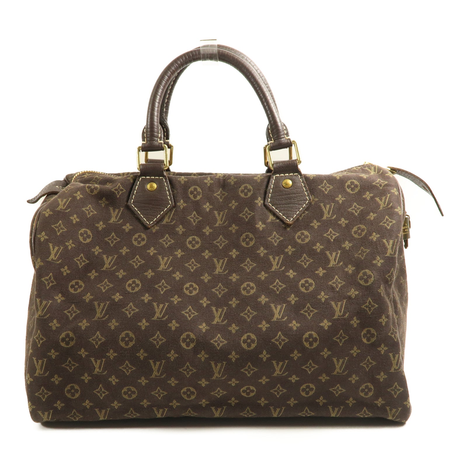 LOUIS VUITTON Monogram Mini Lin Speedy 30金扣手挽袋