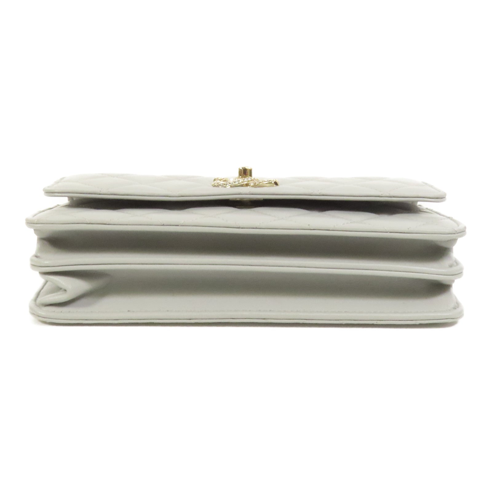 CHANEL 羊皮皮革Chain Shoulder金扣手挽肩背兩用袋