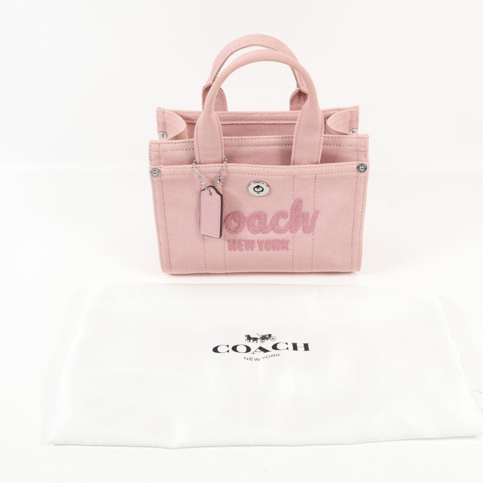 COACH 帆布Cargo 20銀扣手挽肩背兩用袋