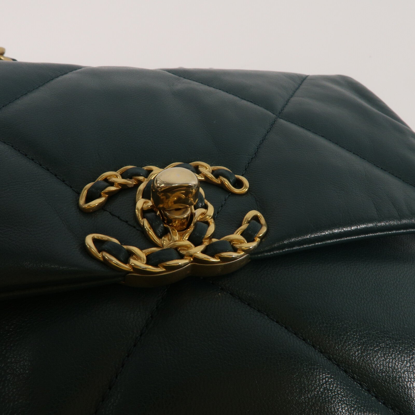CHANEL 羊皮皮革Chanel 19 Small鏈帶手挽肩背兩用袋