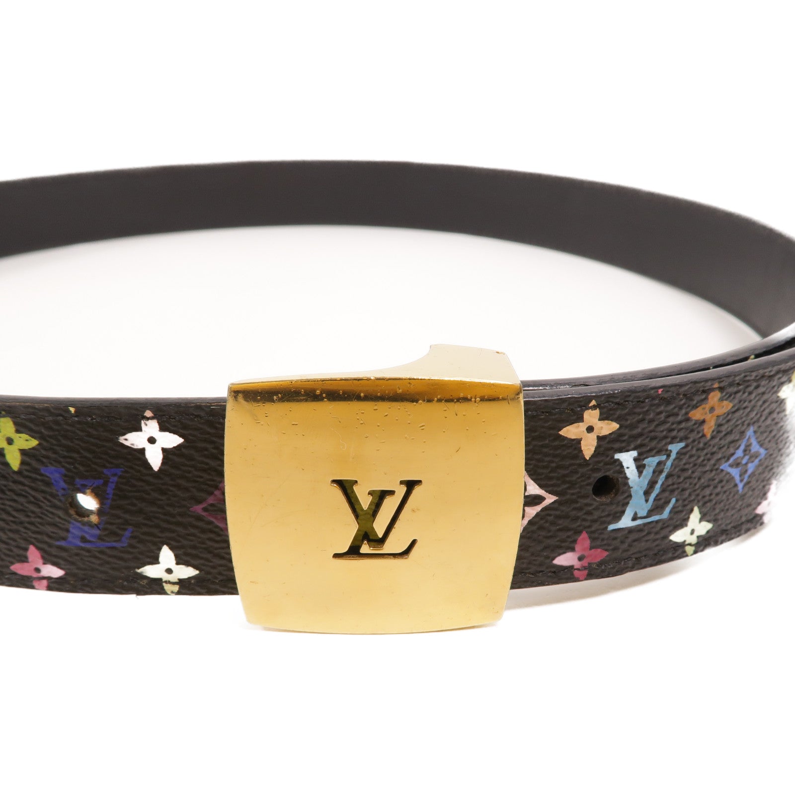LOUIS VUITTON Monogram Multicolore Ceinture Belt 90cm皮帶