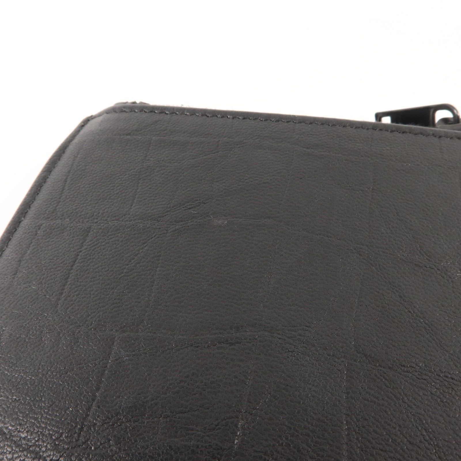 SAINT LAURENT 牛皮皮革Cassandre Crocodile-Embossed Wallet錢包