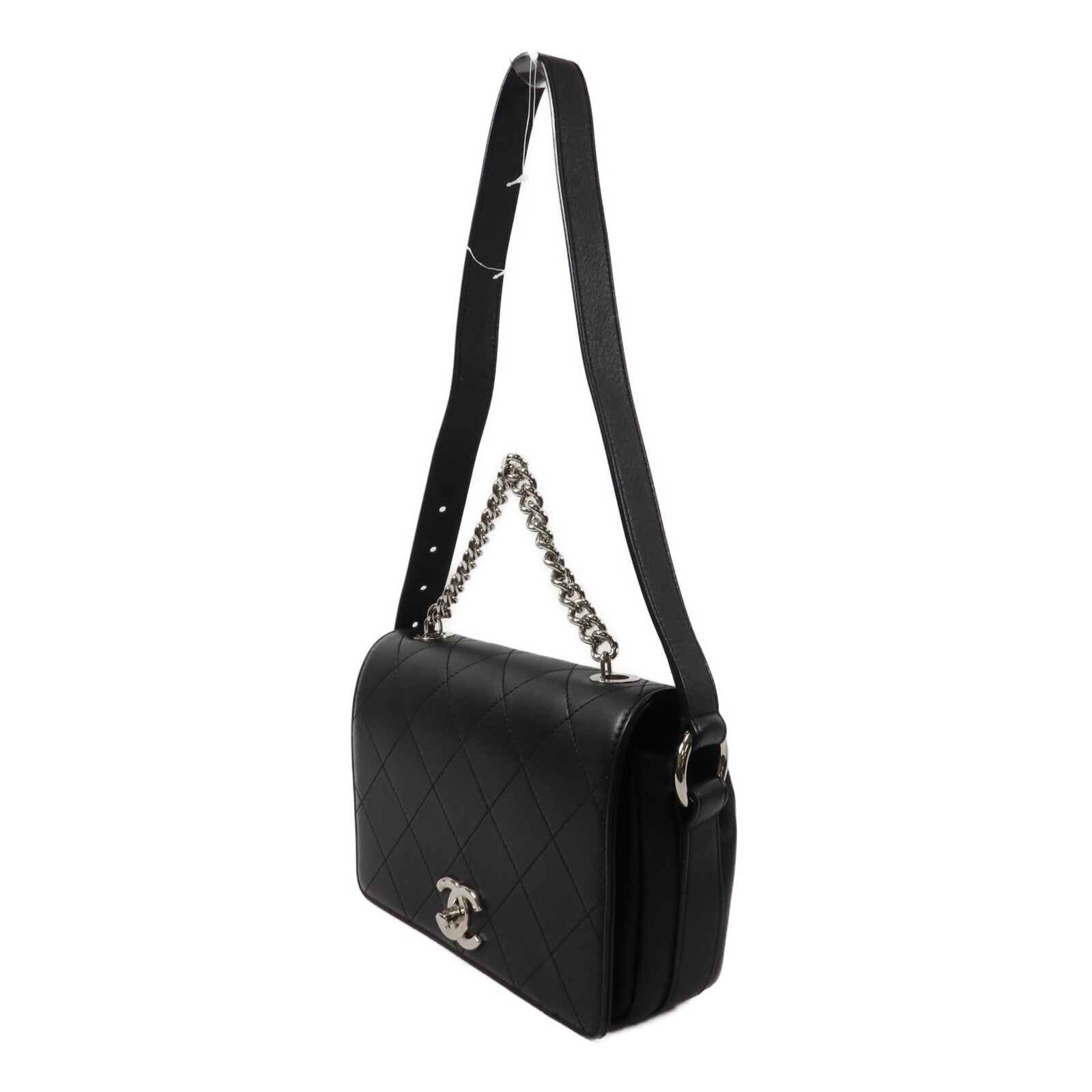 CHANEL 牛皮皮革Shoulder Bag鏈帶手挽肩背兩用袋
