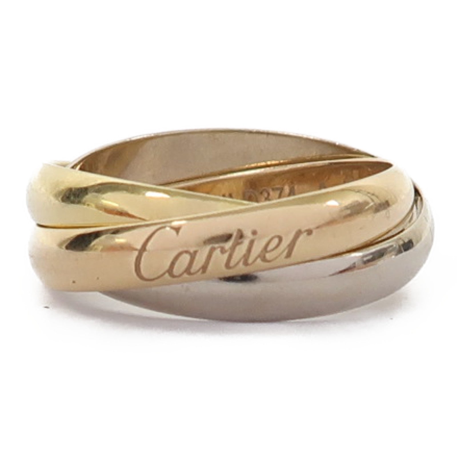 CARTIER 18K金/白金/玫瑰金Trinity戒指US#4.25 #47