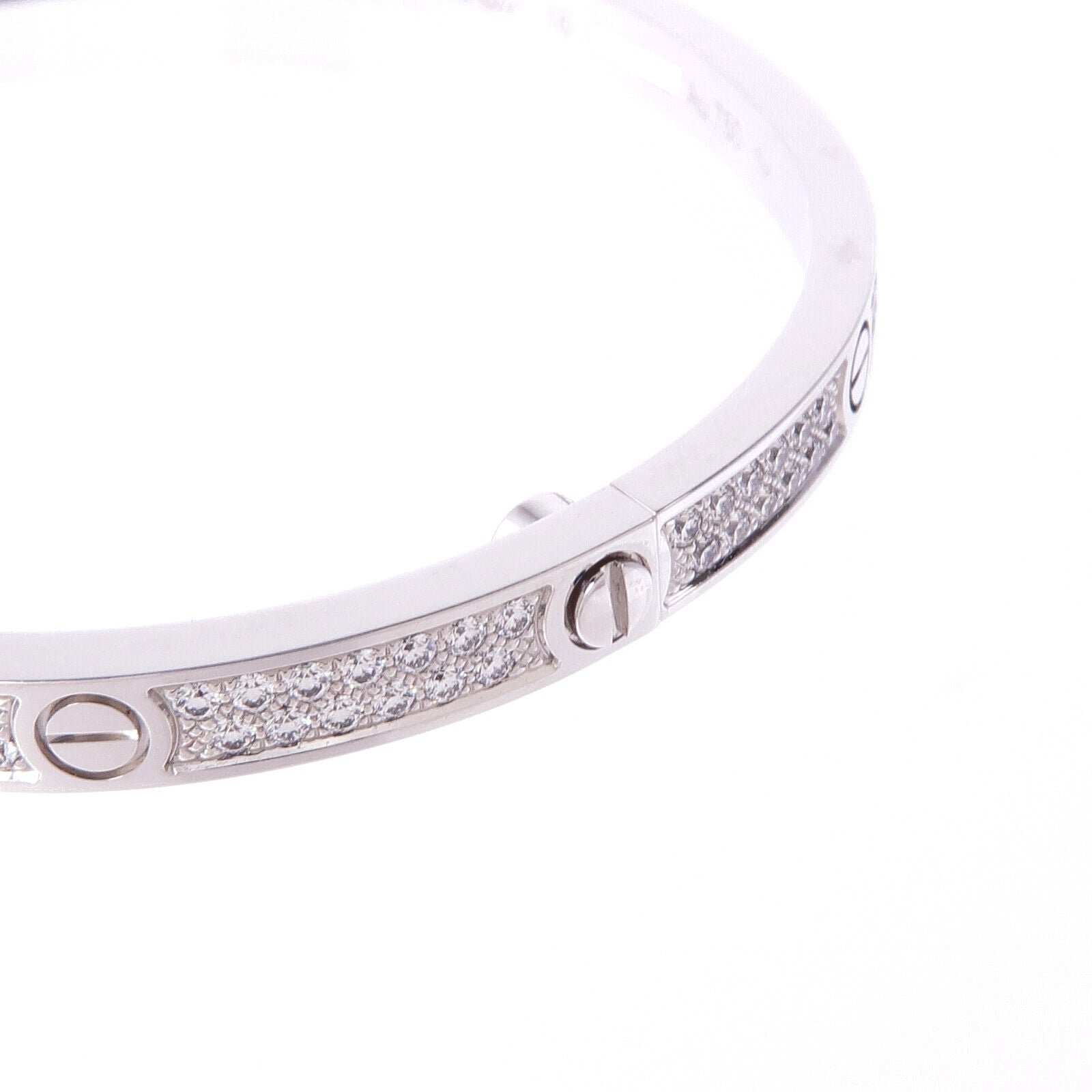 CARTIER 18K白金Love Bracelet Small Model Full Diamonds鑽石手鐲Cartier#16