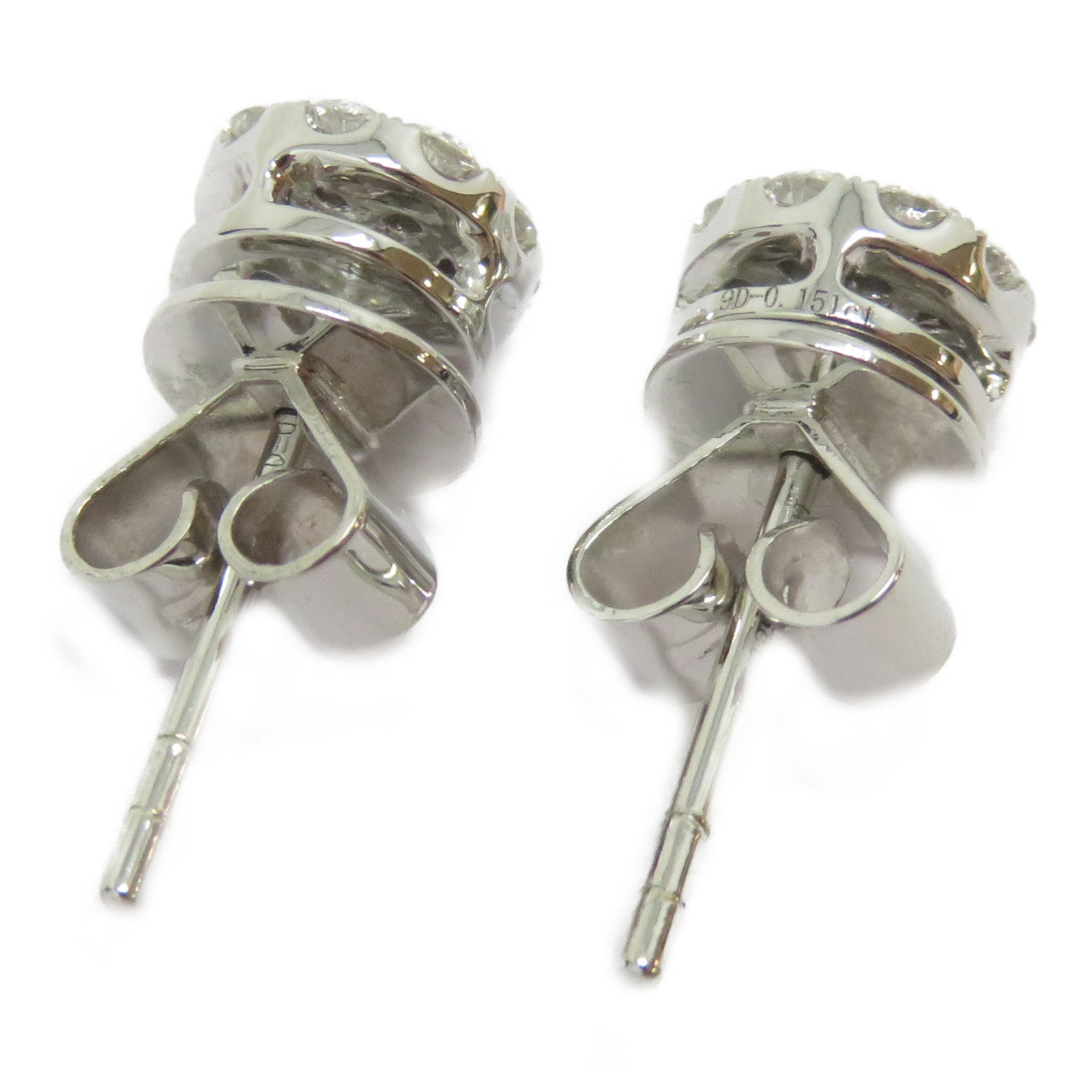 JEWELRY 18K白金Diamond Earrings 0.151/0.151ct鑽石耳環