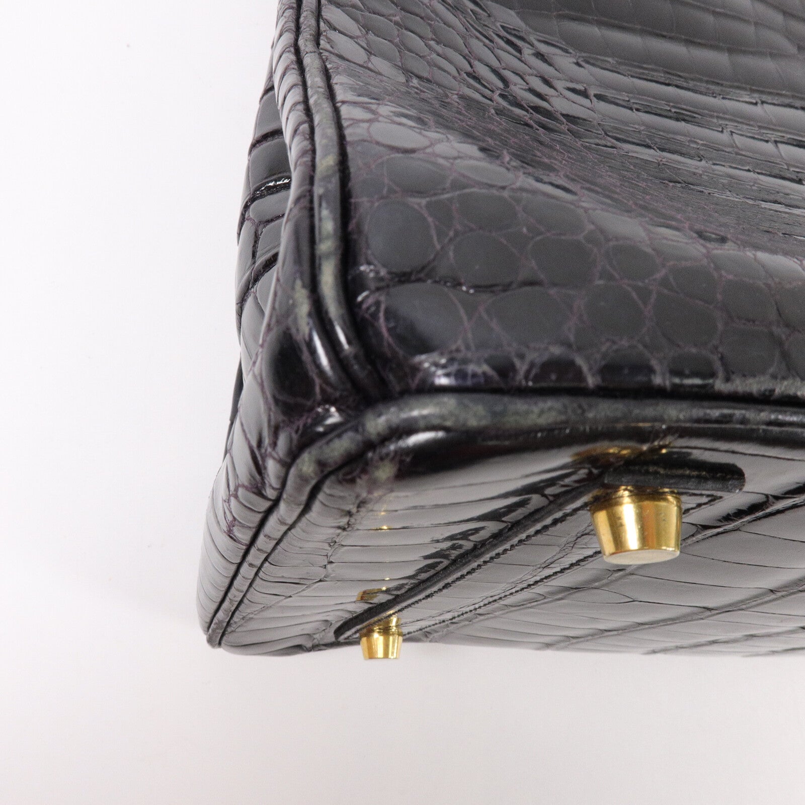 HERMES 鱷魚皮革Birkin 35手挽袋Noir