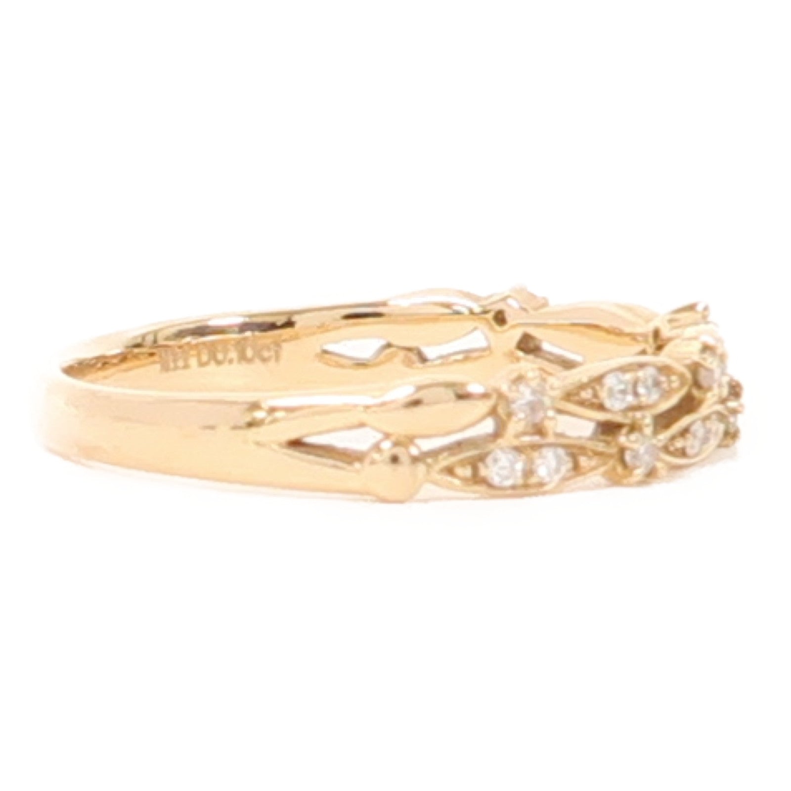 JEWELRY 18K玫瑰金Diamond Ring 0.10ct鑽石戒指US#6.75