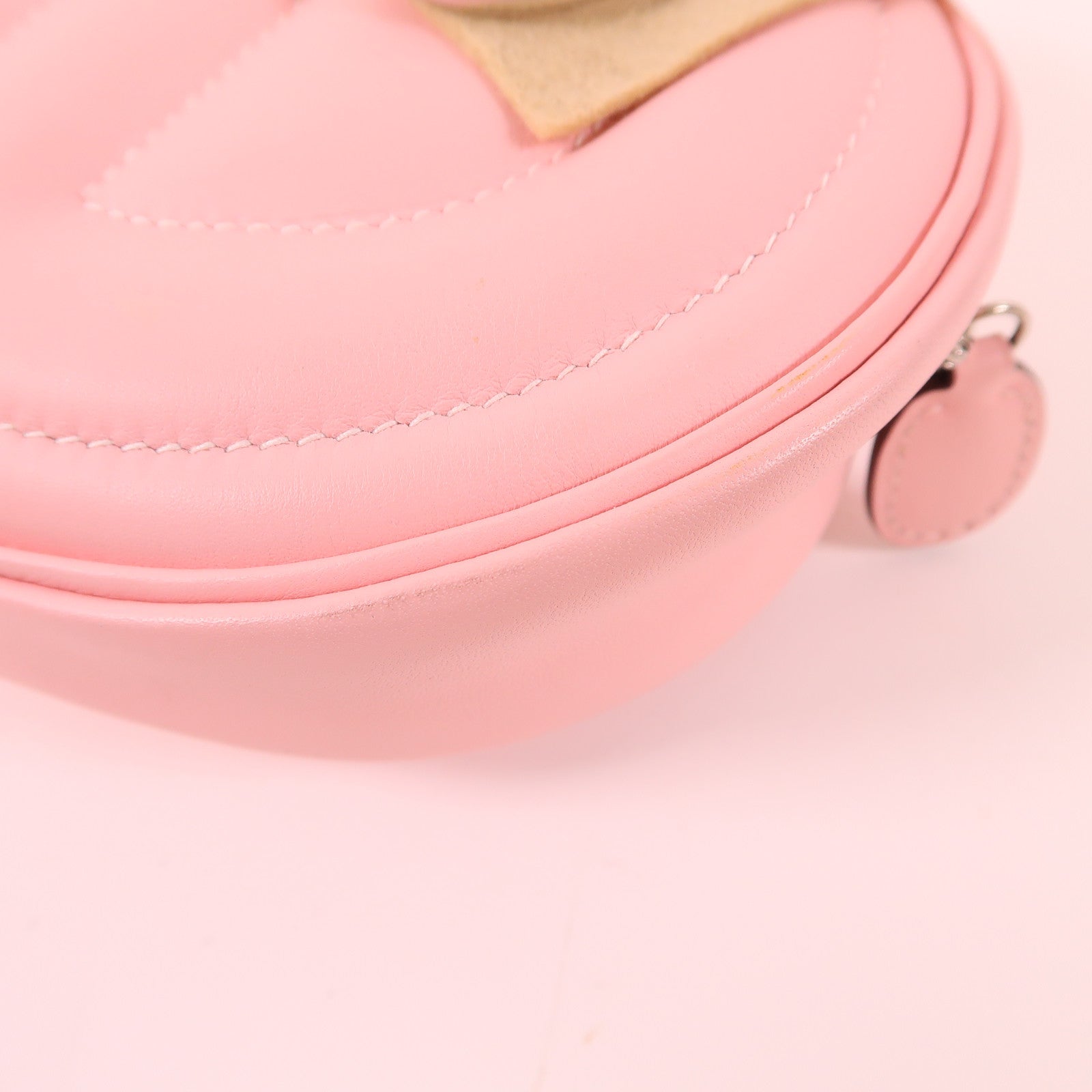 HERMES Swift皮革In The Loop Belt Bag銀扣腰包3Q Rose Sakura