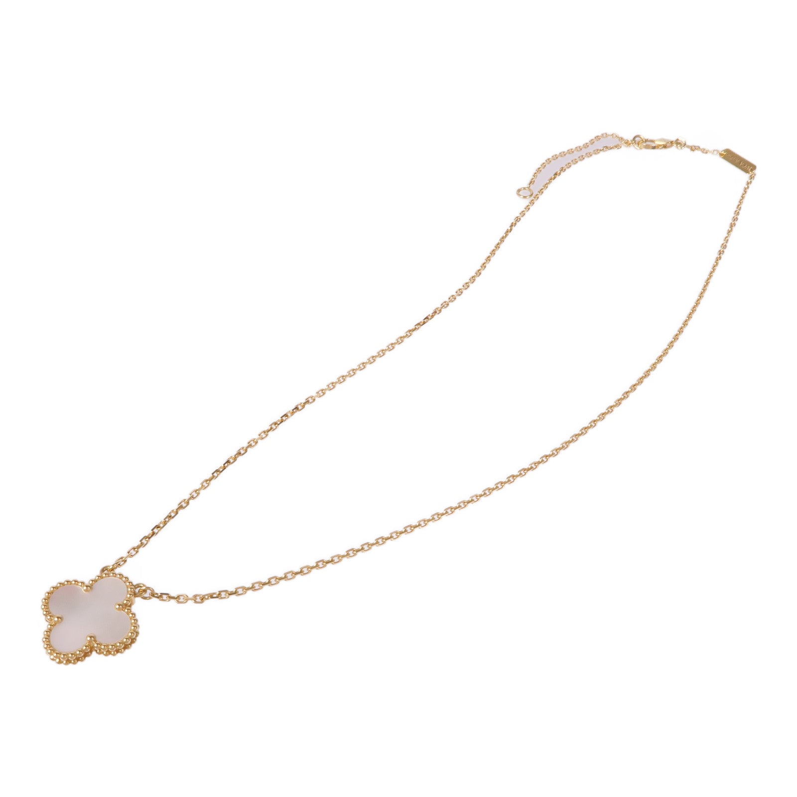 Van Cleef & Arpels 18K黃金Vintage Alhambra Mother of Pearl Necklace珍珠母貝項鍊