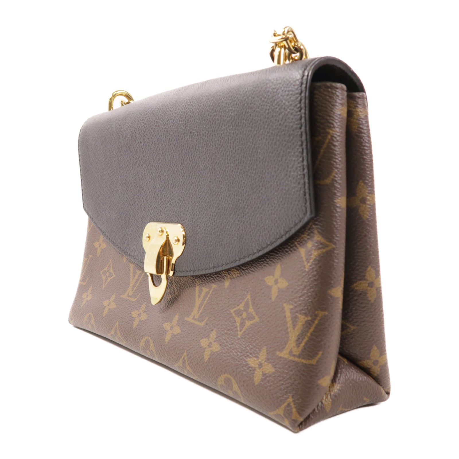 LOUIS VUITTON Monogram Saint Placide金扣肩背袋棕色/色