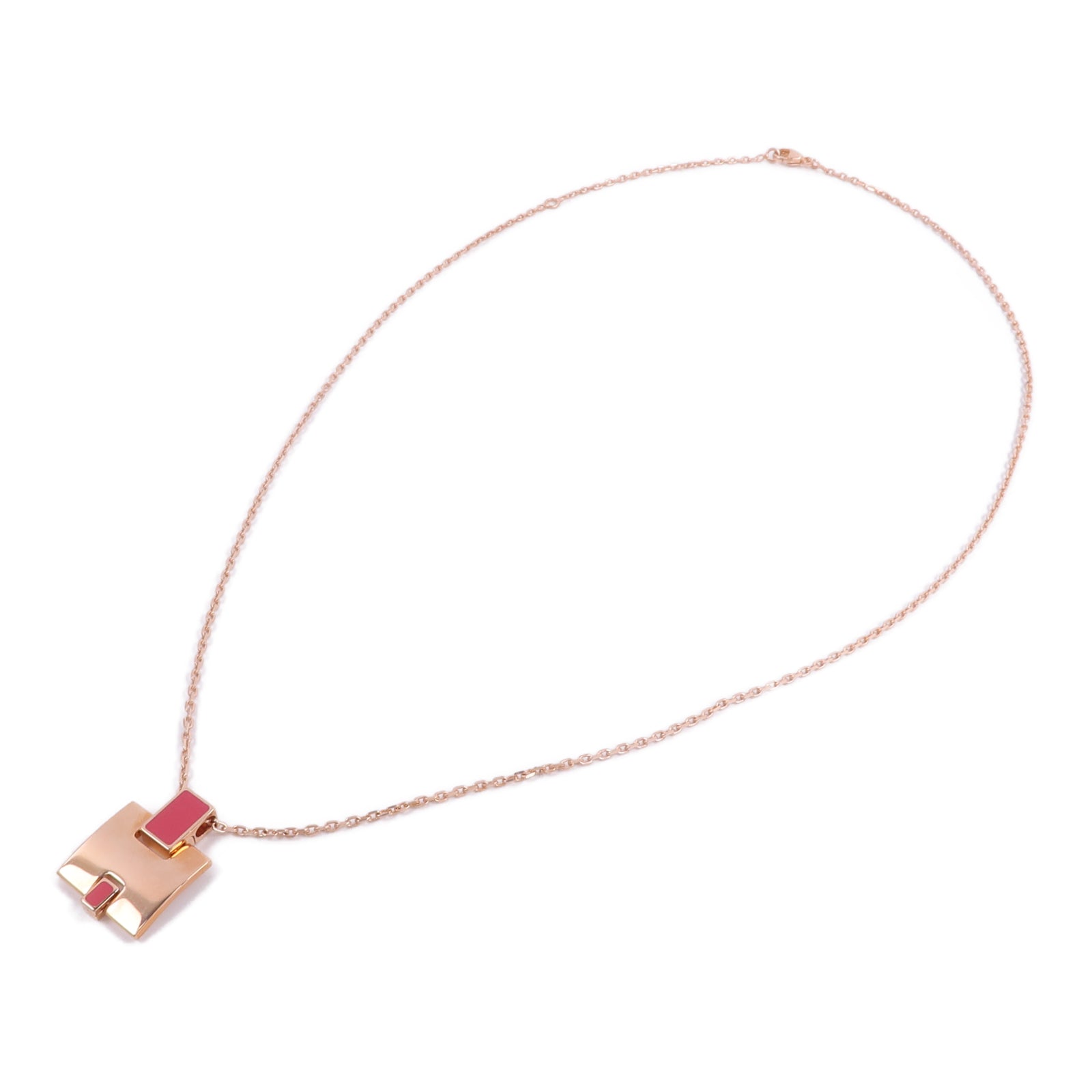 HERMES 金屬Eileen Pendant項鍊Framboise